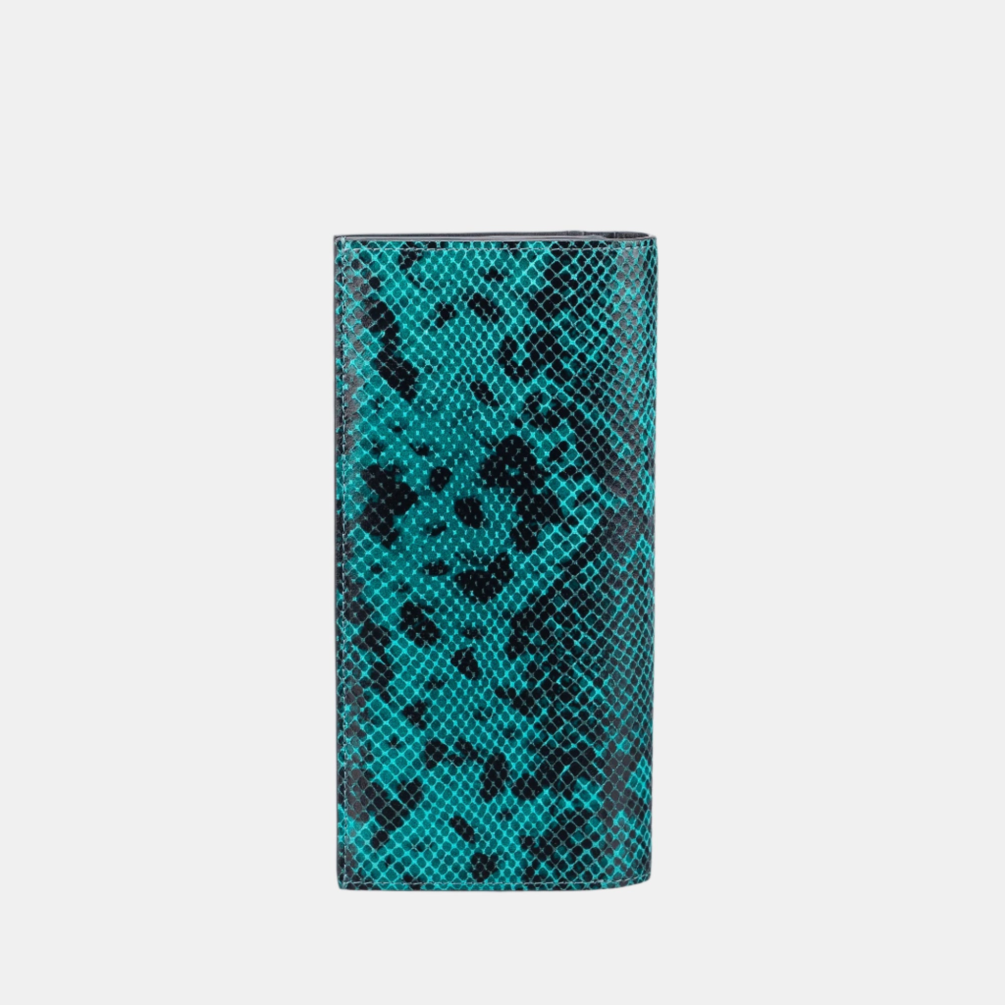 Faux Python Slim Wallet#Color_Green