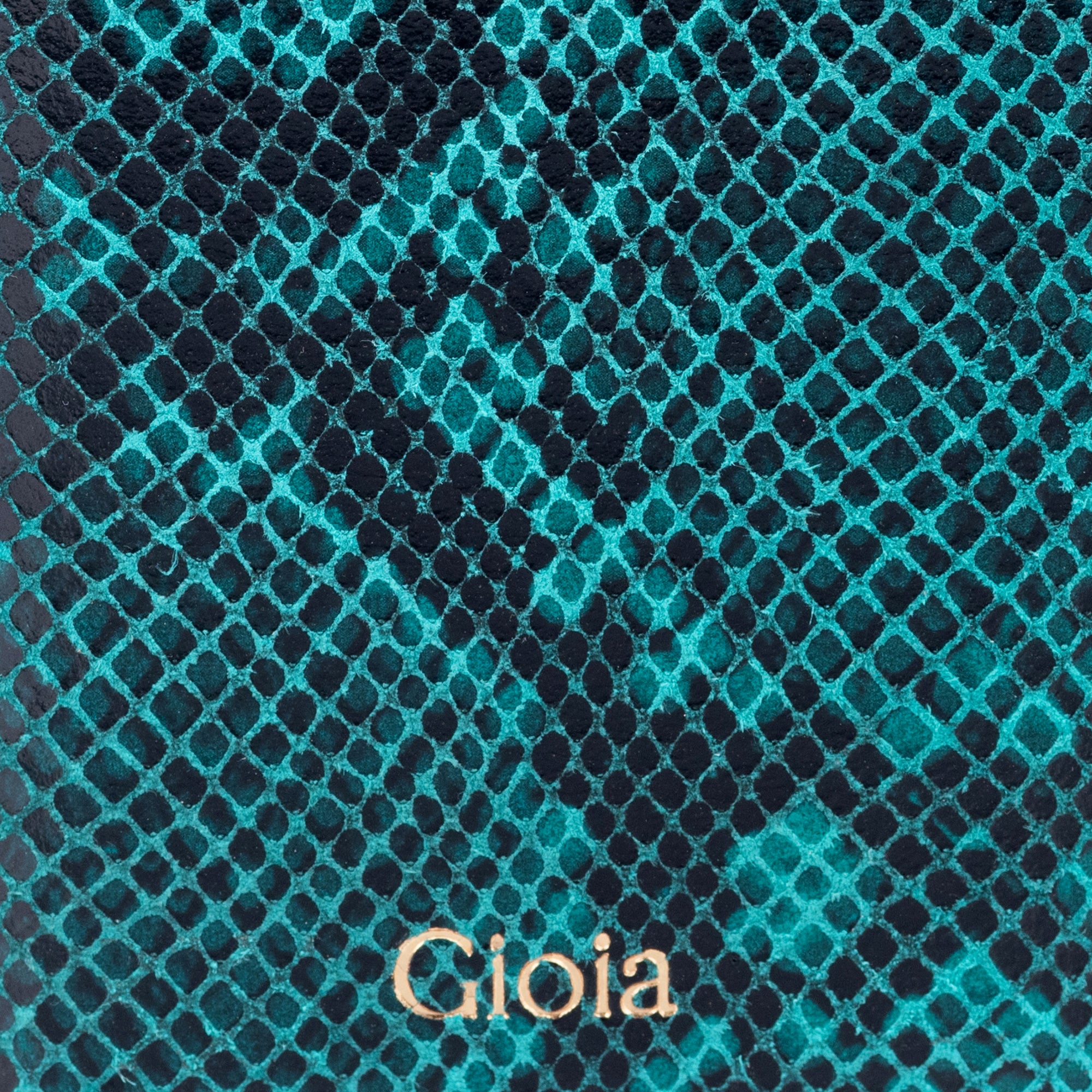 Faux Python Slim Wallet#Color_Green