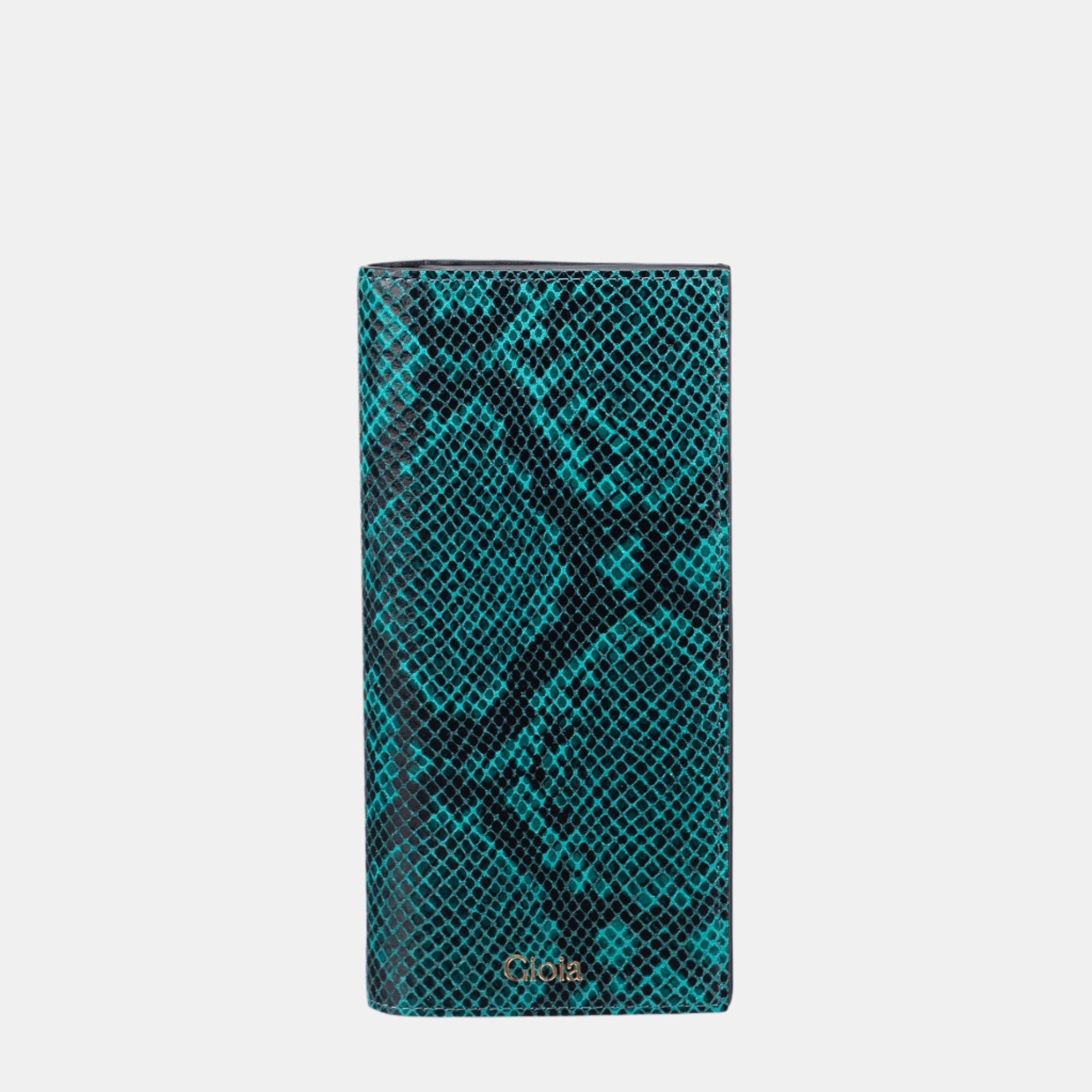 Faux Python Slim Wallet#Color_Green