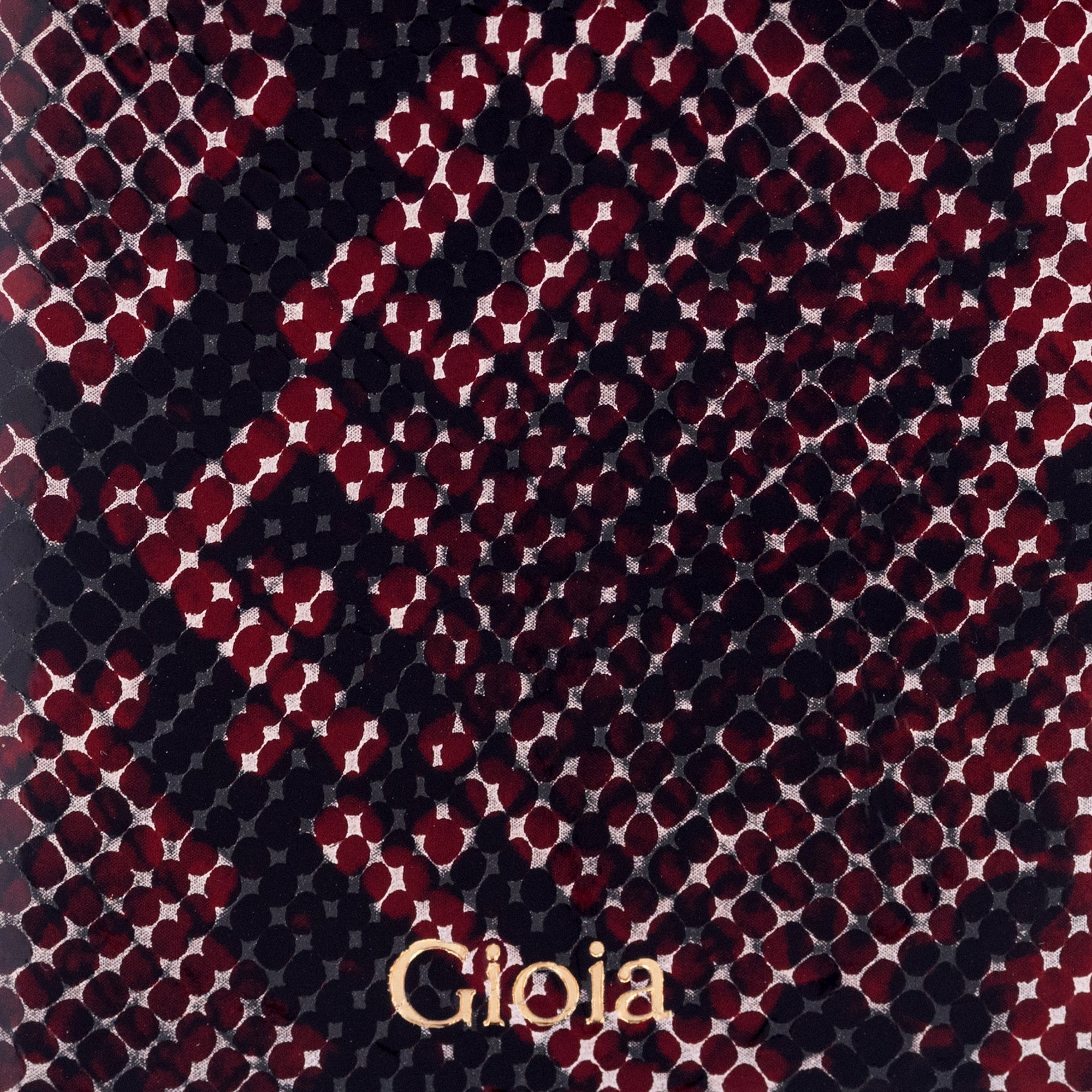 Faux Python Slim Wallet#Color_Mahogany