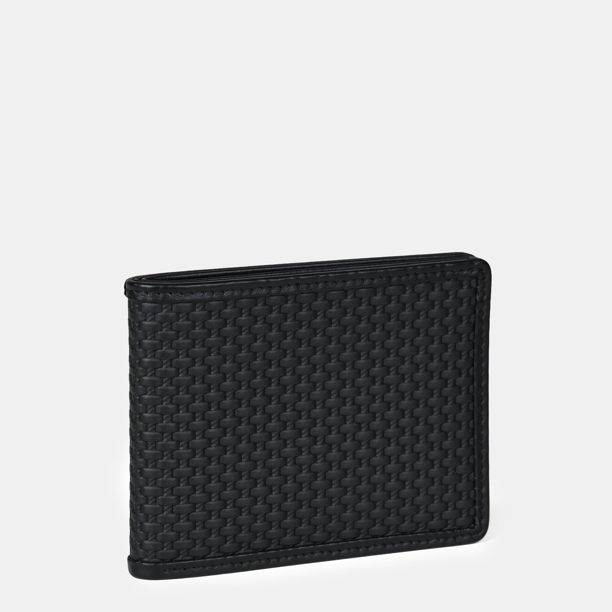 Italian Textured Leather Mini Bifold Wallet 6cc