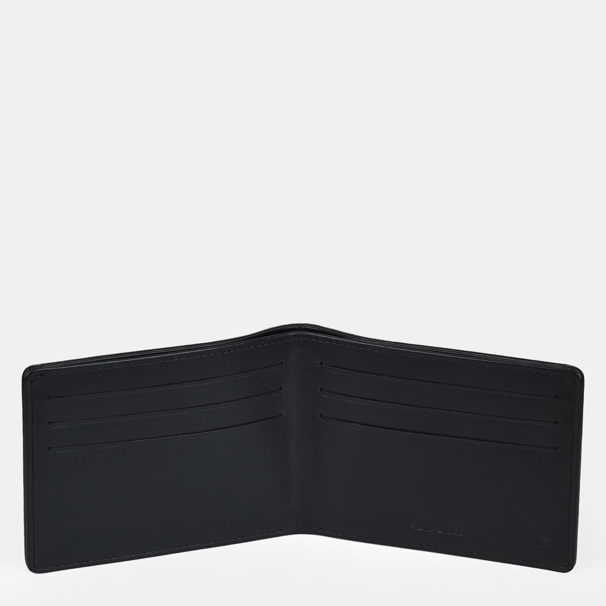 Italian Textured Leather Mini Bifold Wallet 6cc