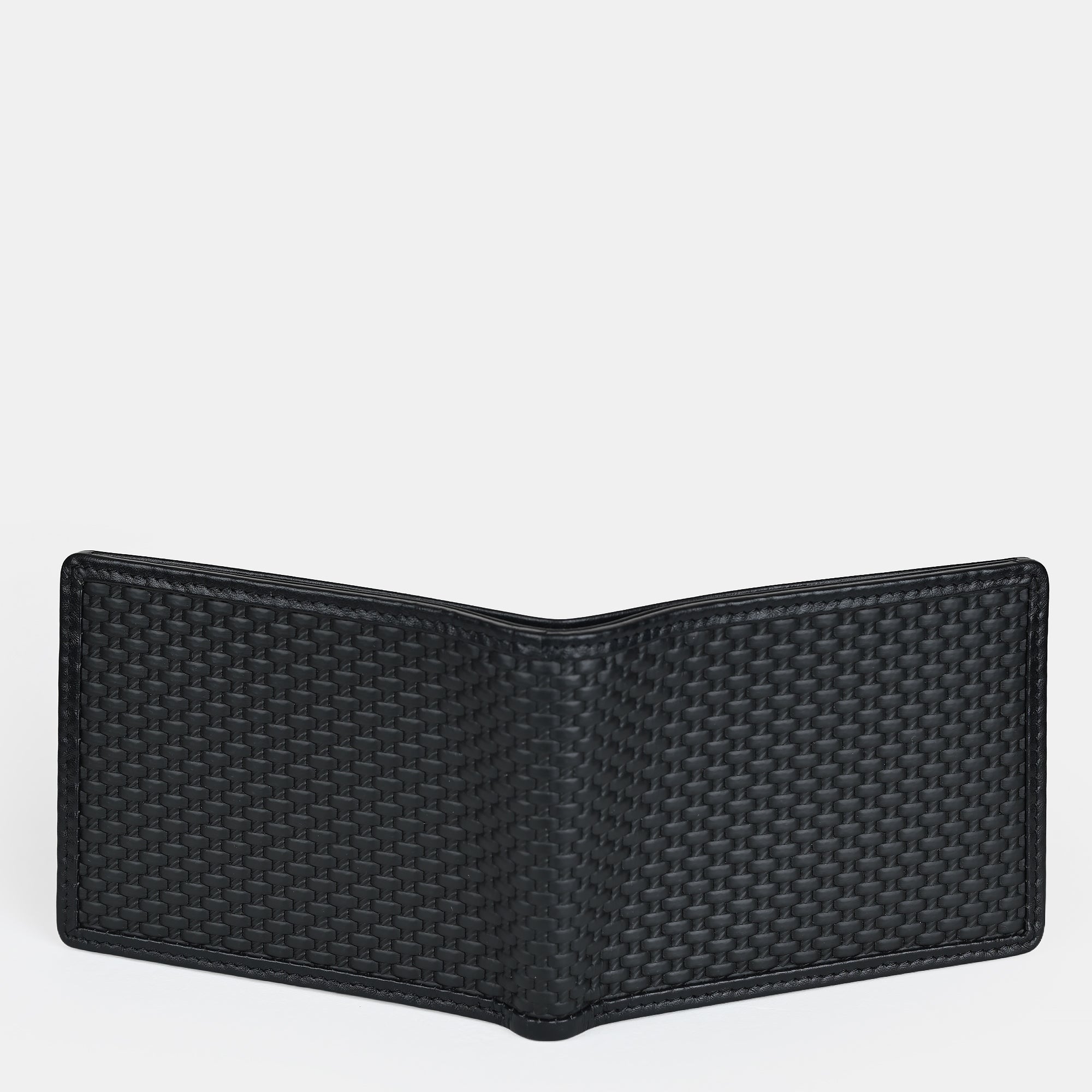Italian Textured Leather Mini Bifold Wallet 6cc