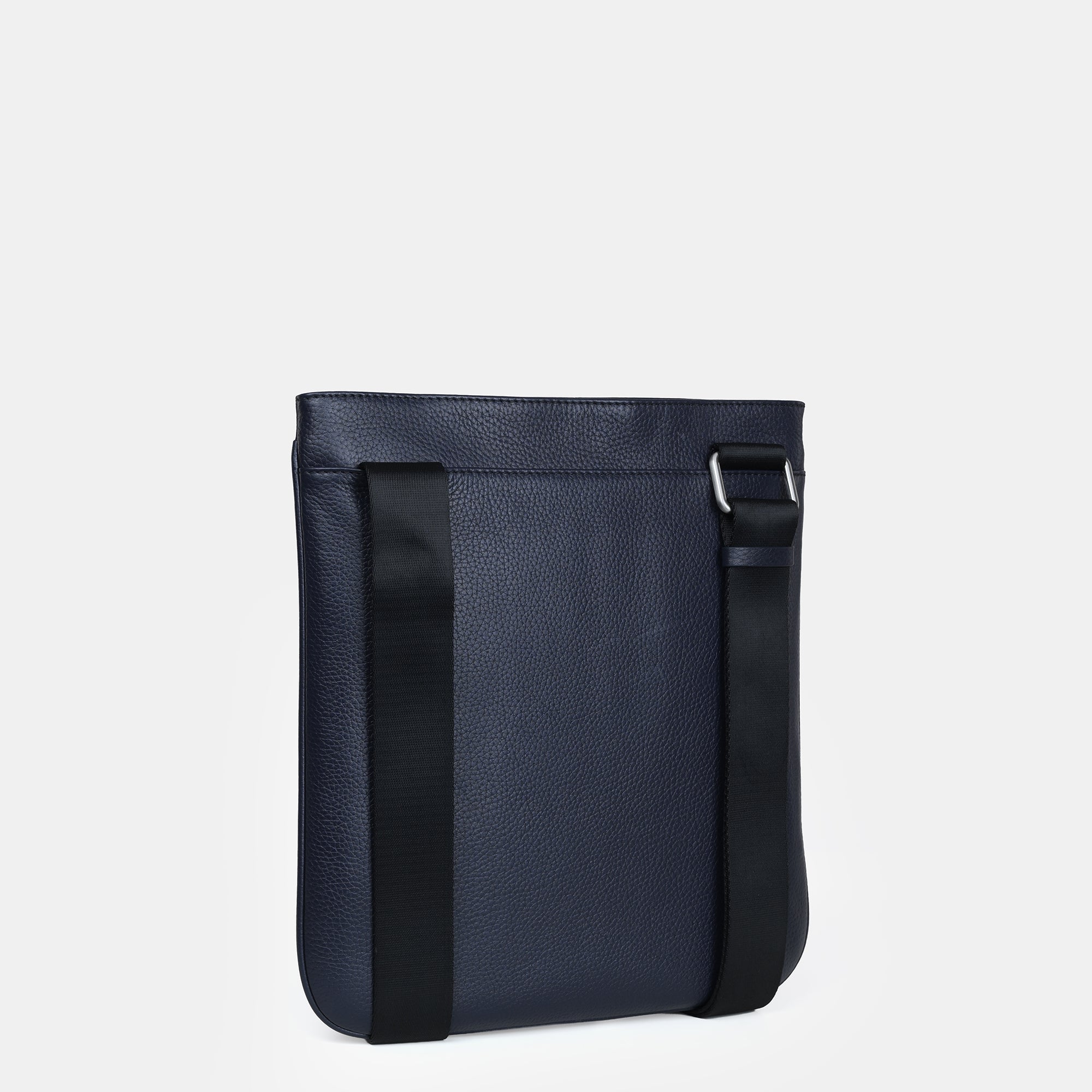 Mario Slim Leather Crossbody#Color_Navy