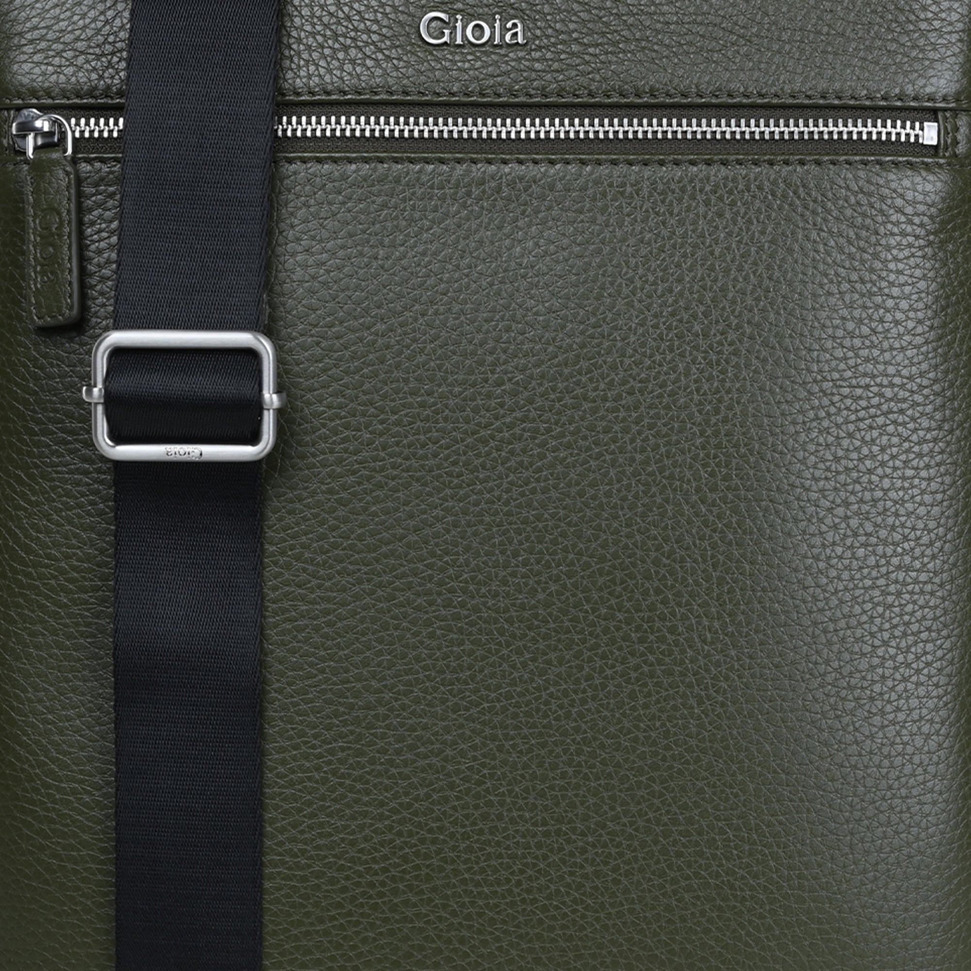 Mario Slim Leather Crossbody#Color_Olive