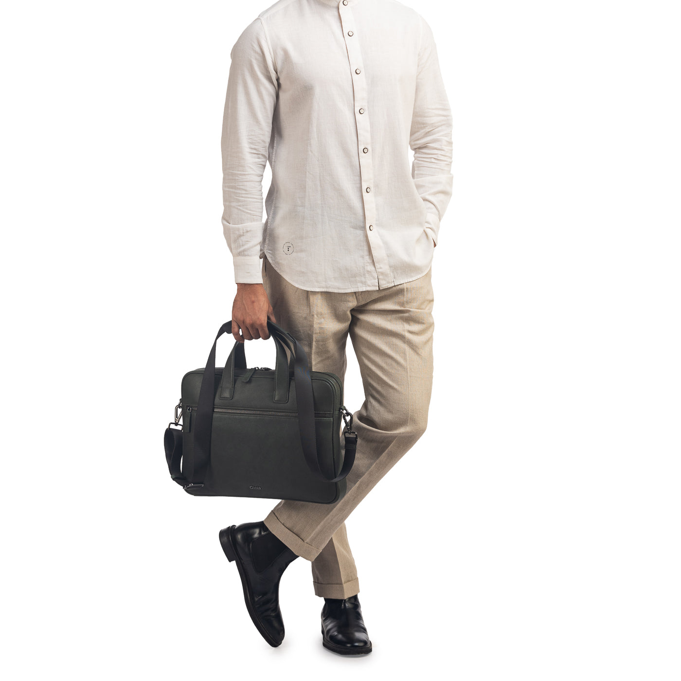 Louis Laptop Bag#Color_Green