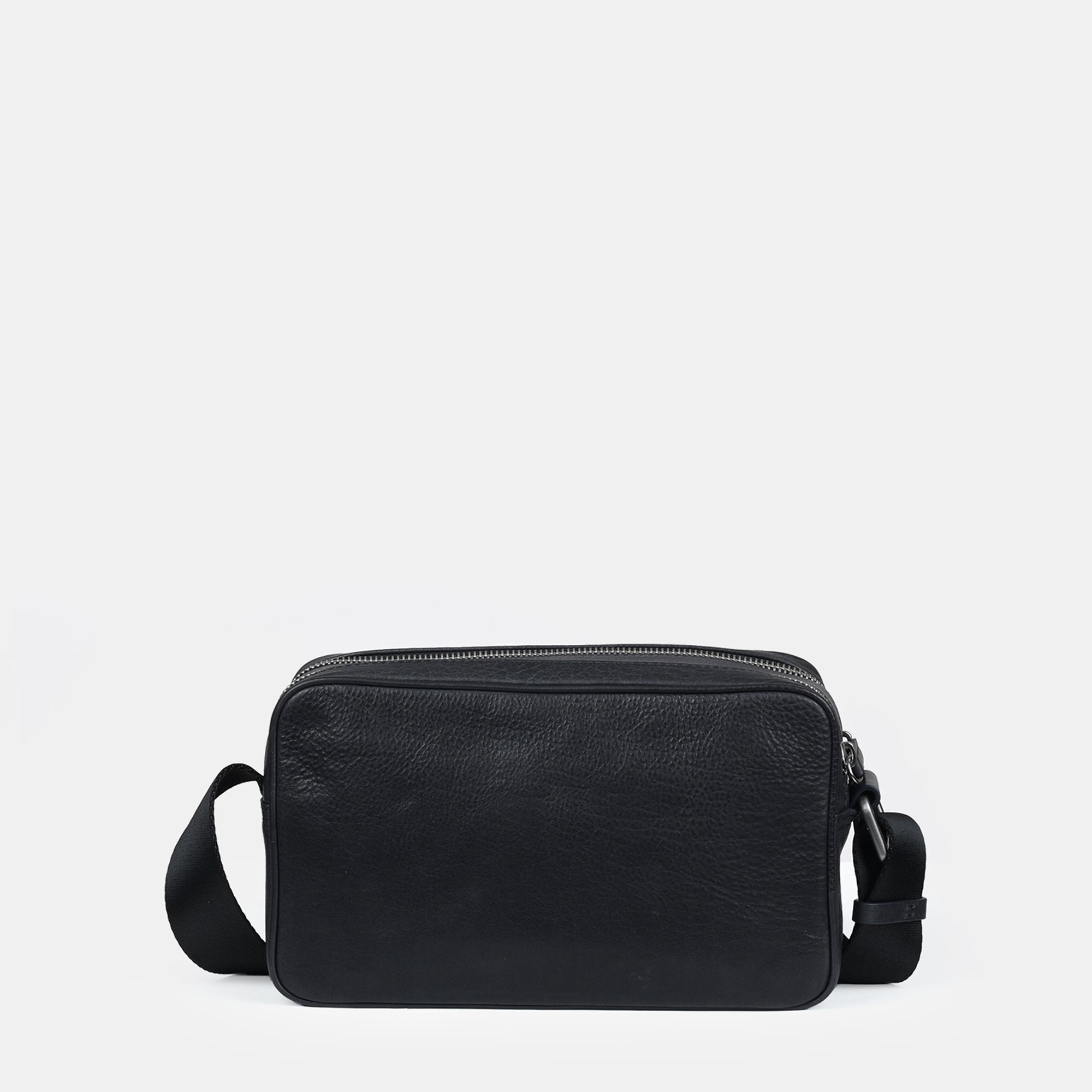 Louis Double Zip Leather  Crossbody Bag#Color_Navy