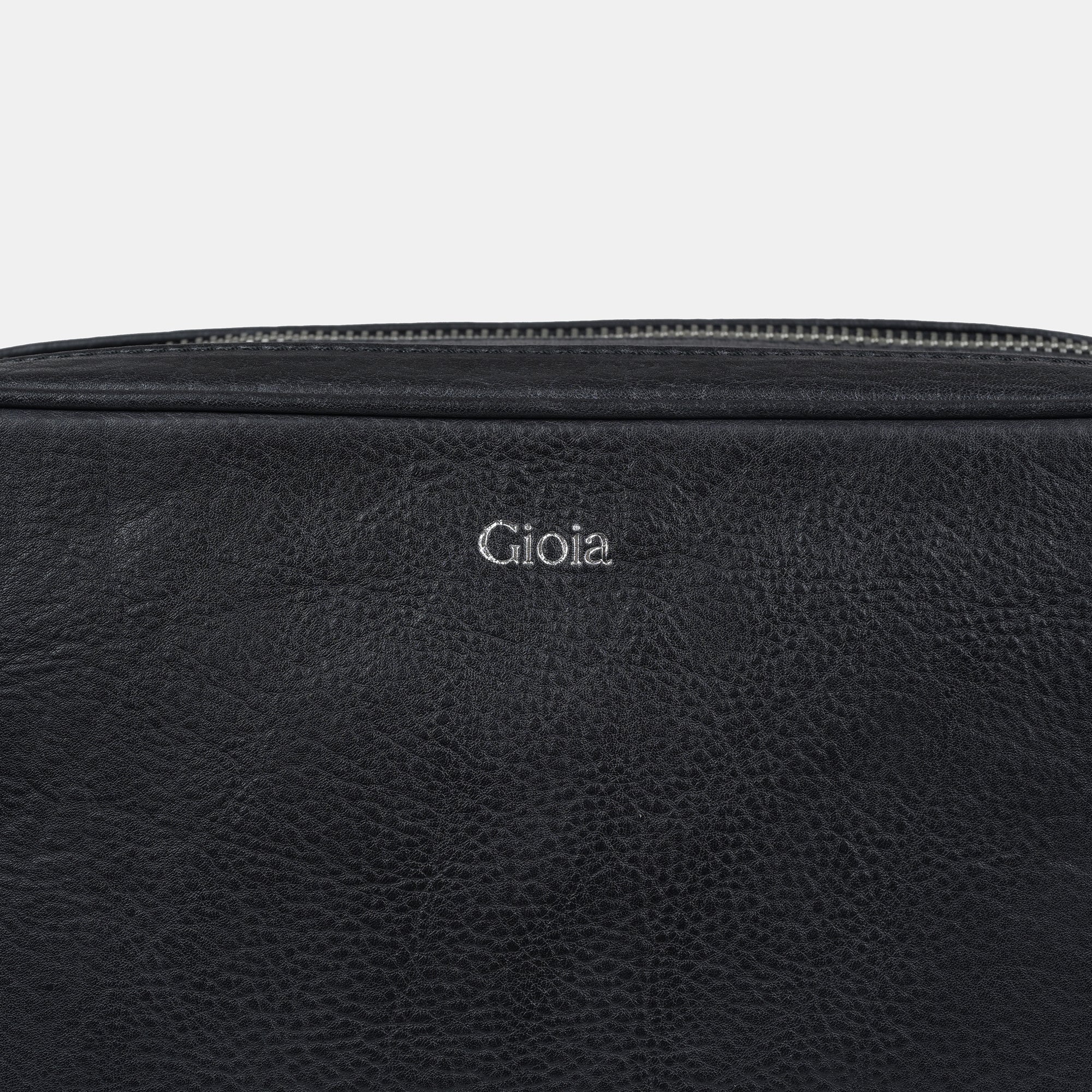 Louis Double Zip Leather  Crossbody Bag#Color_Navy