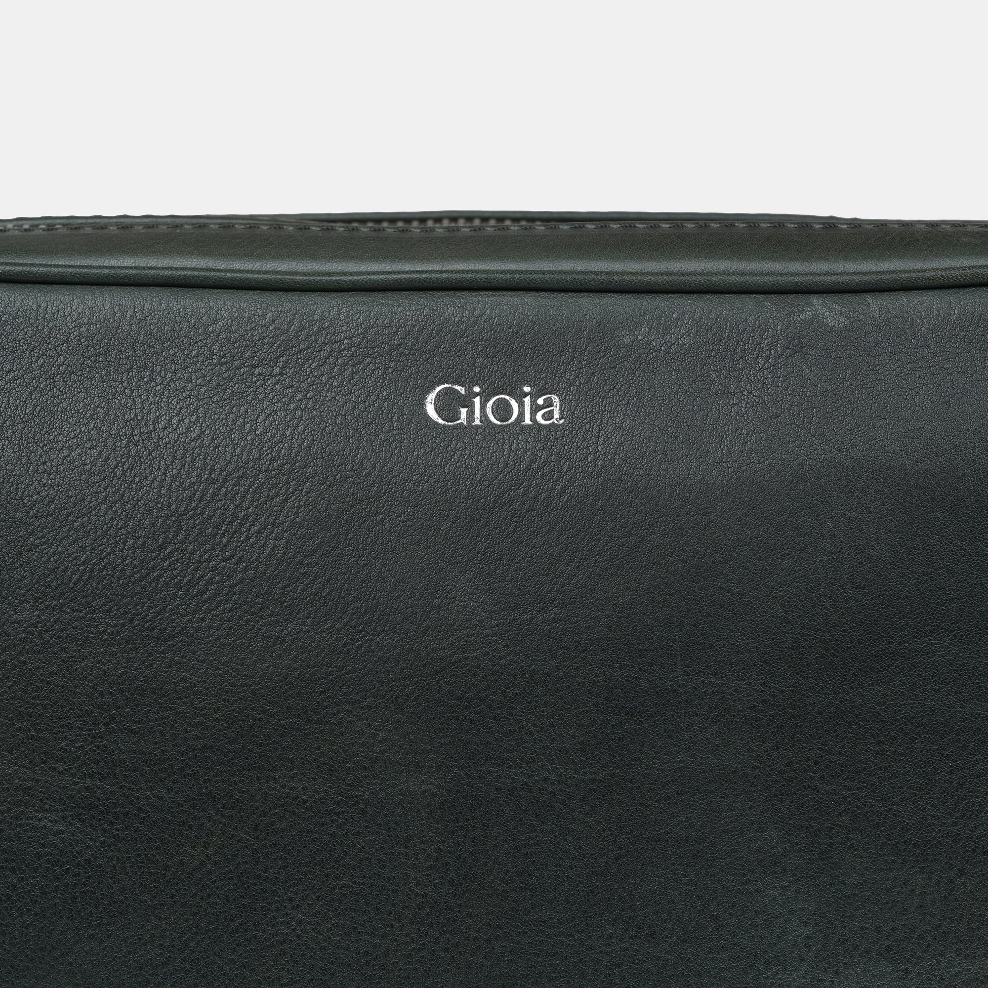 Louis Double Zip Leather  Crossbody Bag#Color_Olive