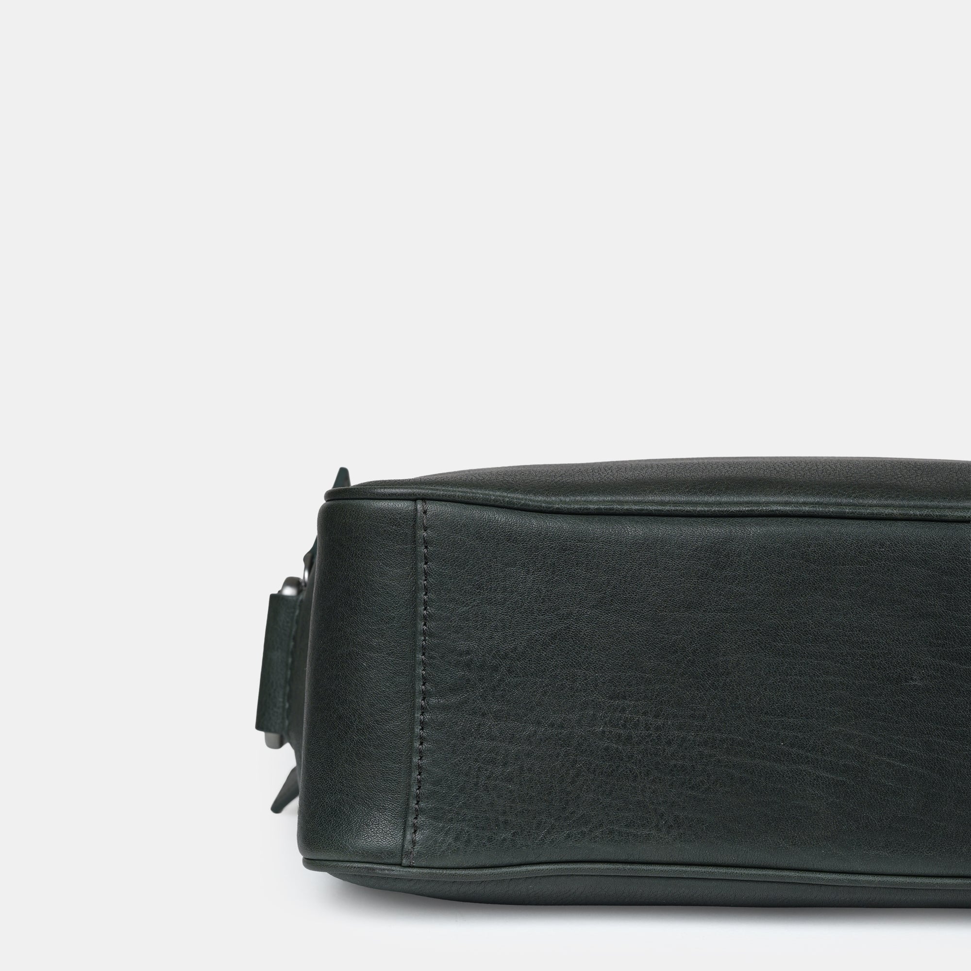 Louis Double Zip Leather  Crossbody Bag#Color_Olive