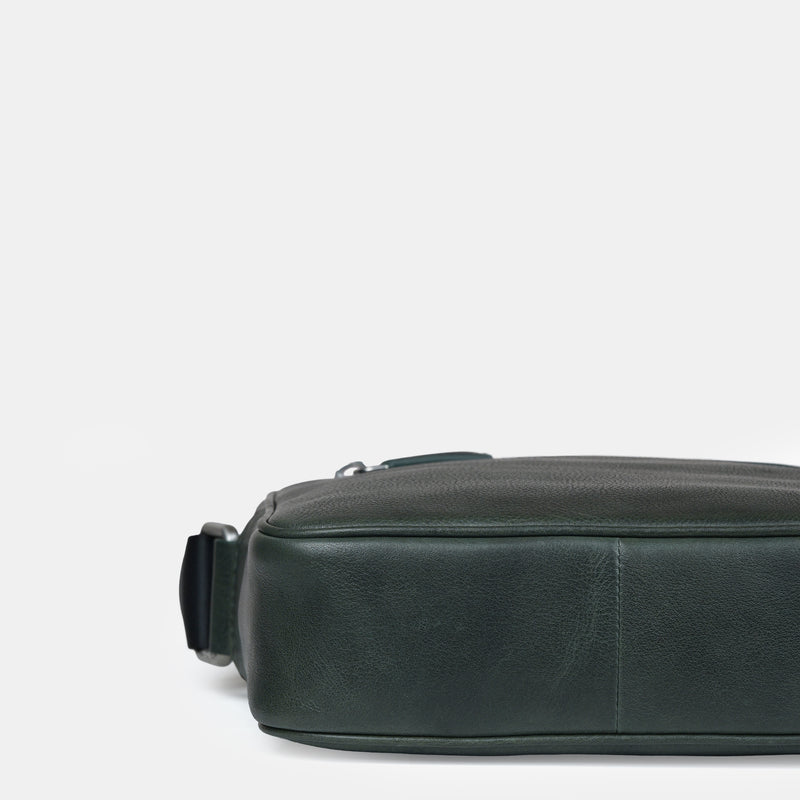 Louis Front Zip Leather Crossbody Bag