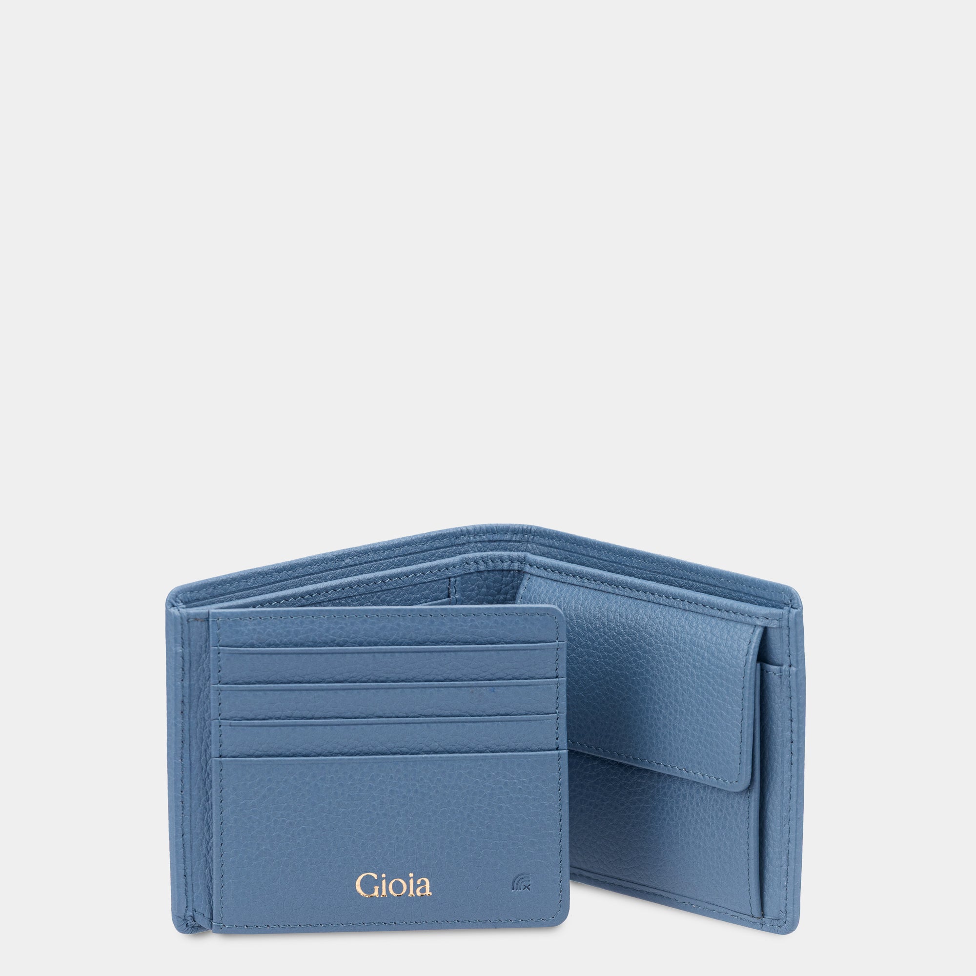 Lorenzo Wallet 8cc with ID slot#Color_Denim