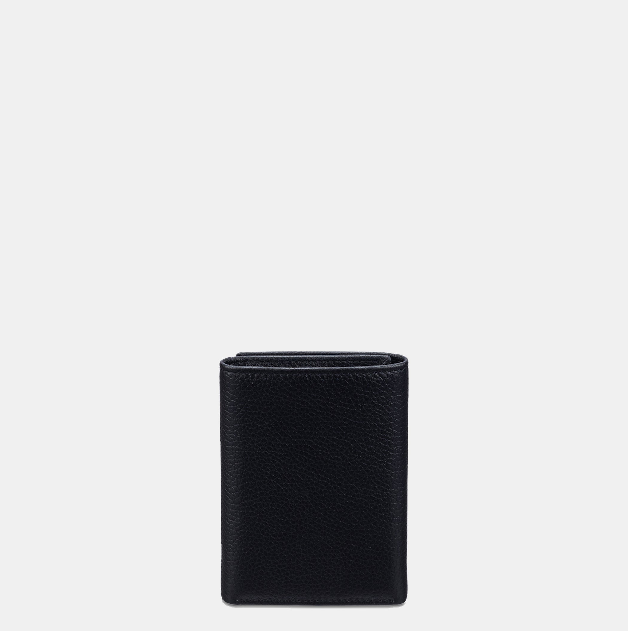 Lorenzo Mini Trifold Wallet 6cc with ID slot#Color_Black