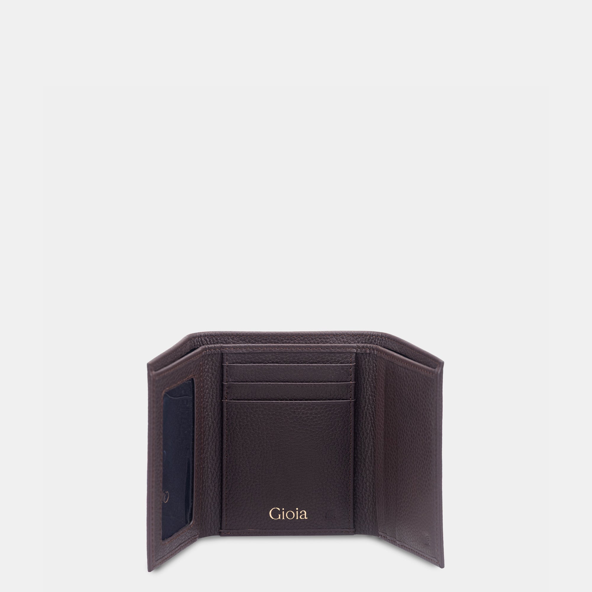 Lorenzo Mini Trifold Wallet 6cc with ID slot#Color_Café