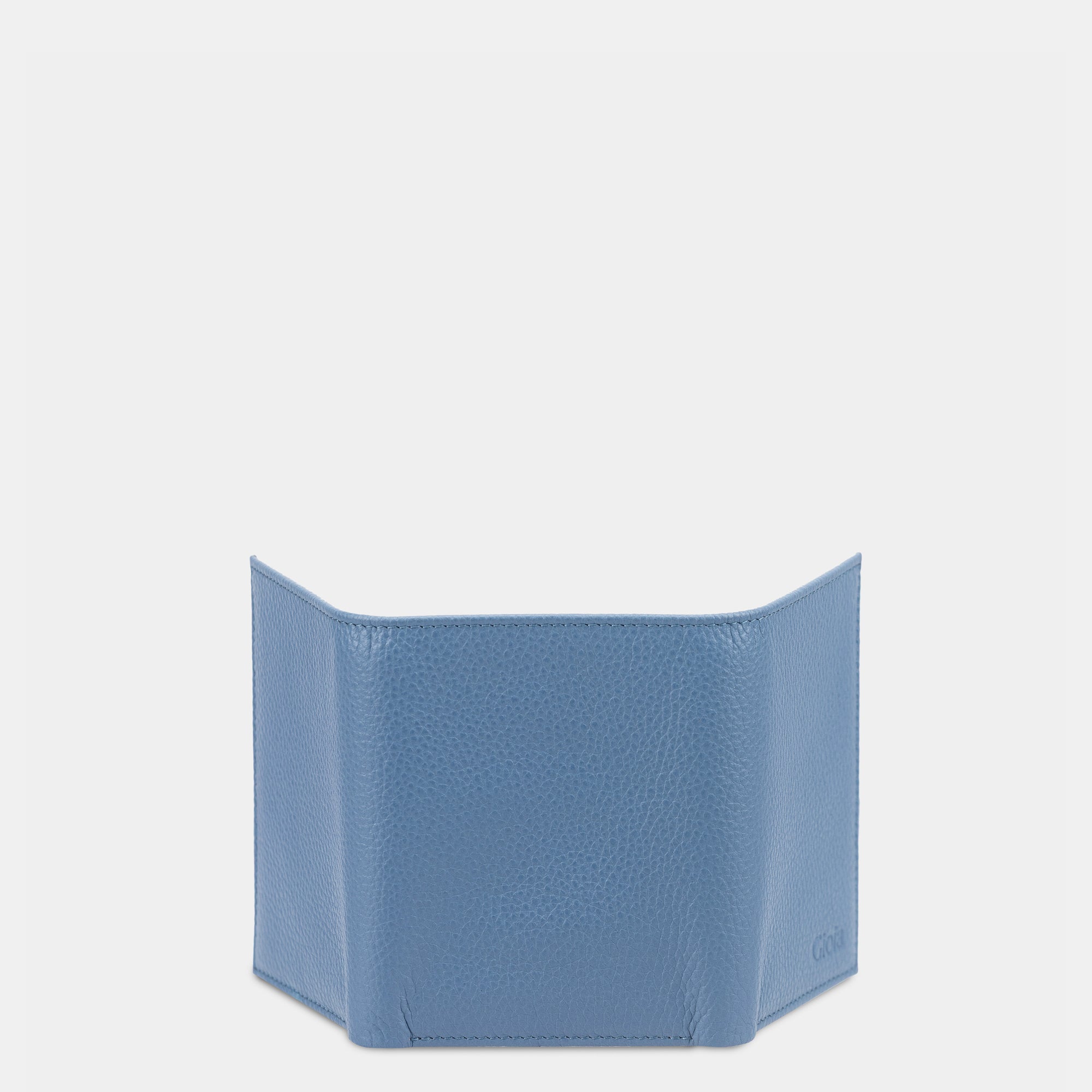 Lorenzo Mini Trifold Wallet 6cc with ID slot#Color_Denim