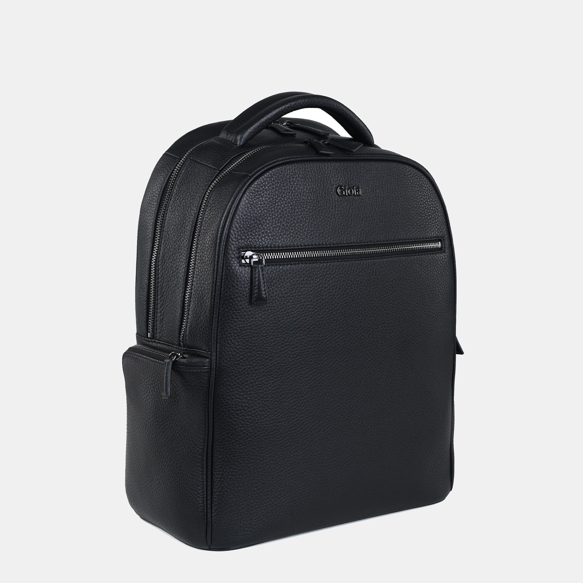 Mario Leather Backpack#Color_Black