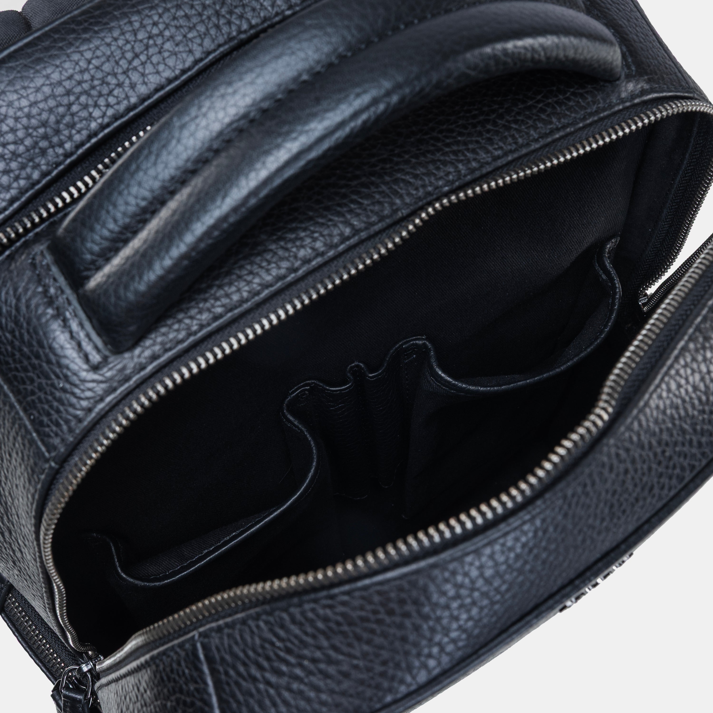 Mario Leather Backpack#Color_Black