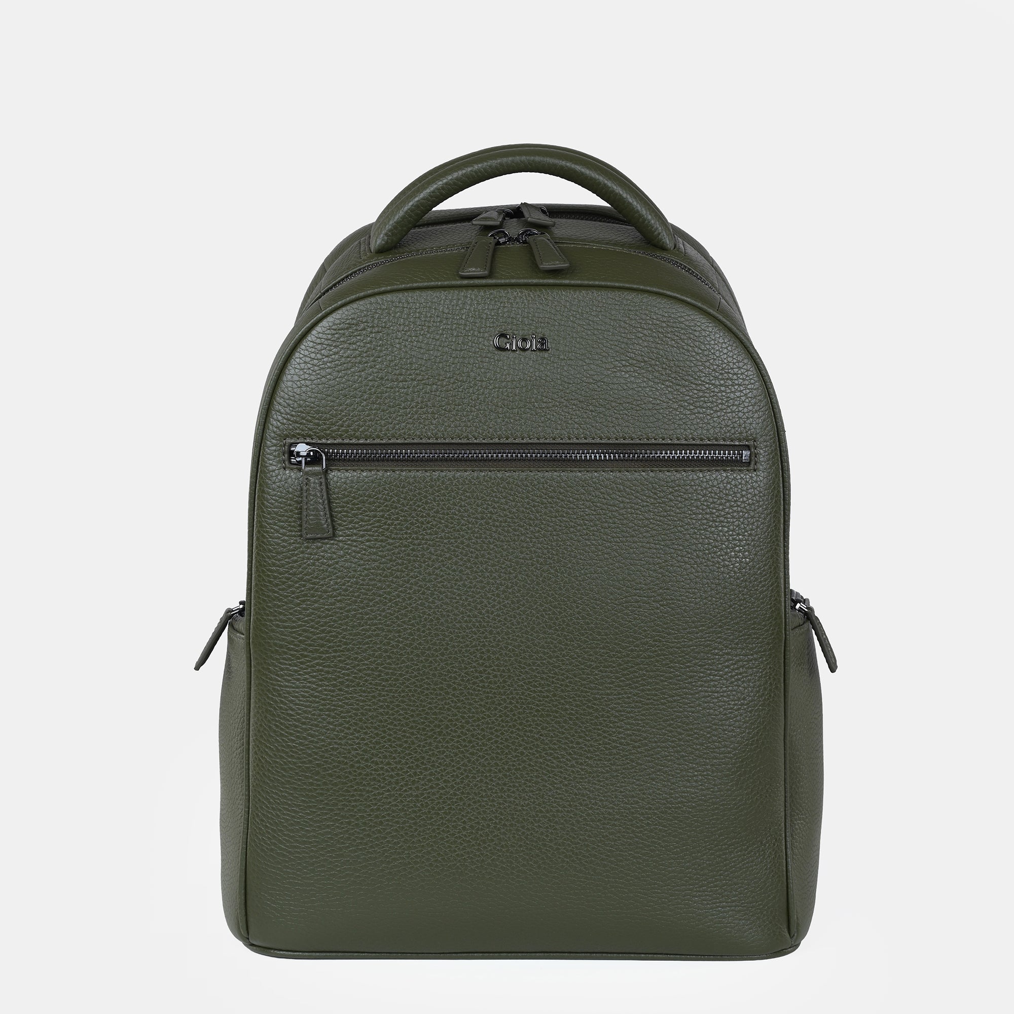 Mario Leather Backpack#Color_Olive