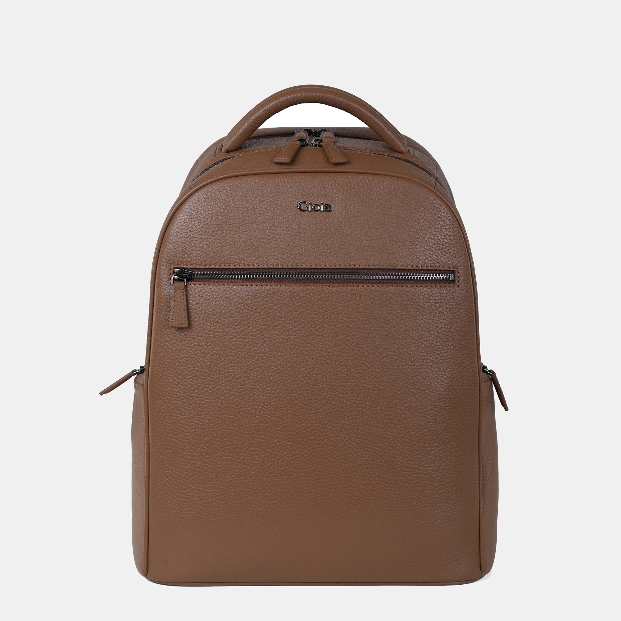 Mario Leather Backpack#Color_Tan