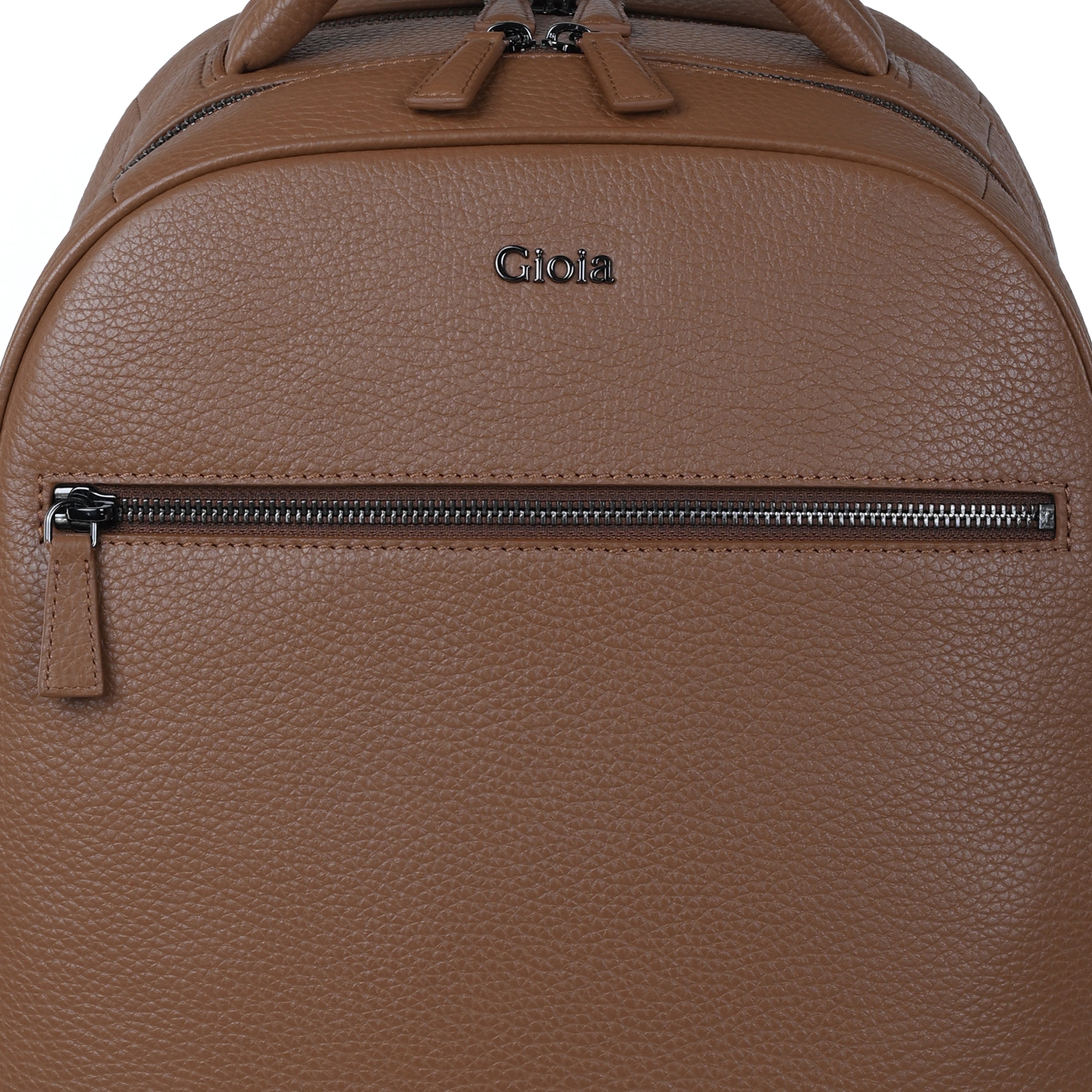 Mario Leather Backpack#Color_Tan