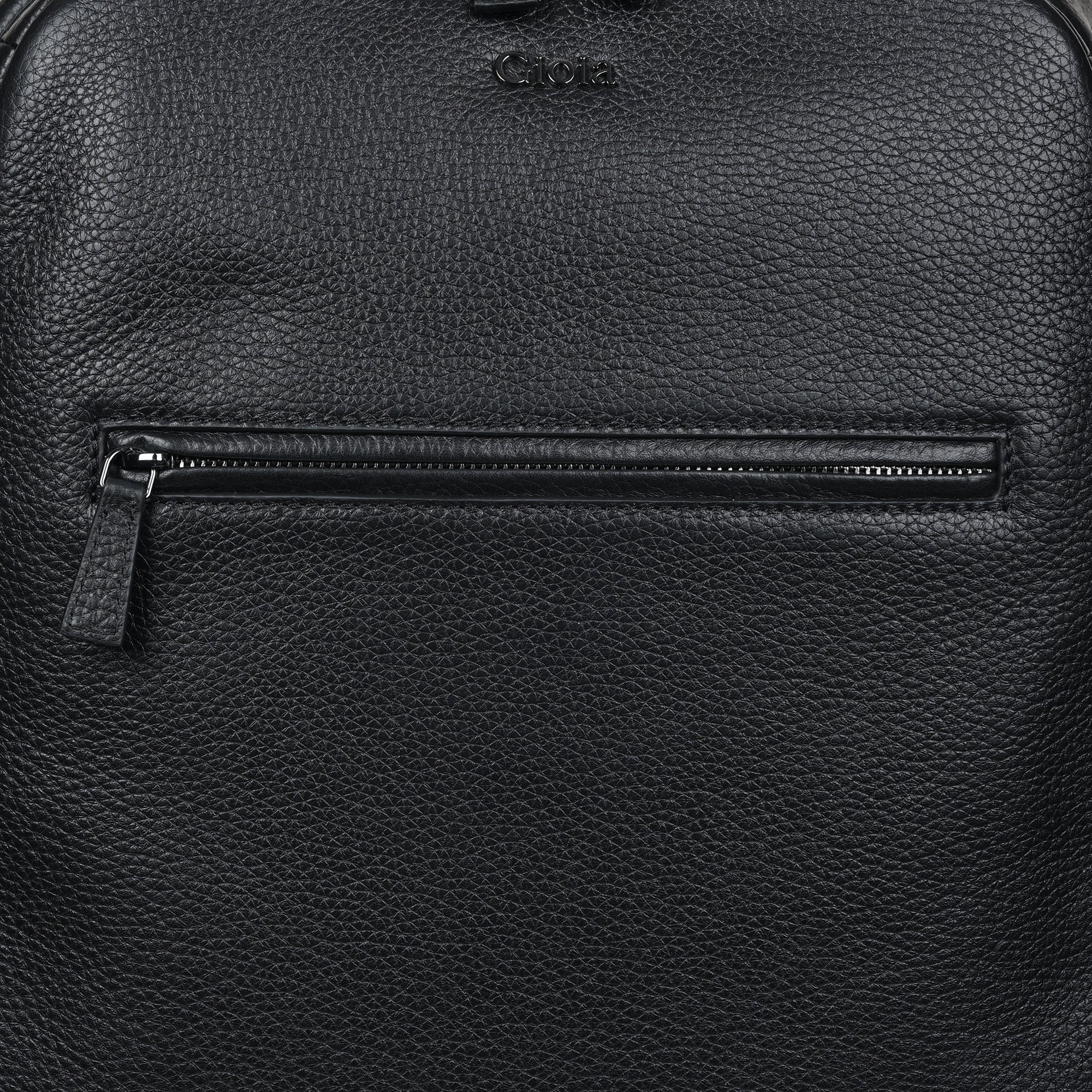 Mario Leather Backpack Large#Color_Black