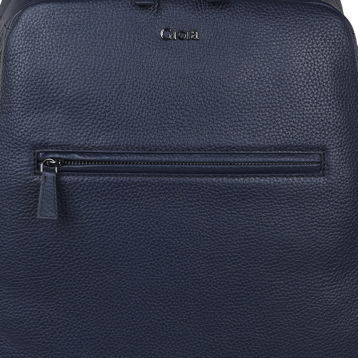 Mario Leather Backpack Large#Color_Navy