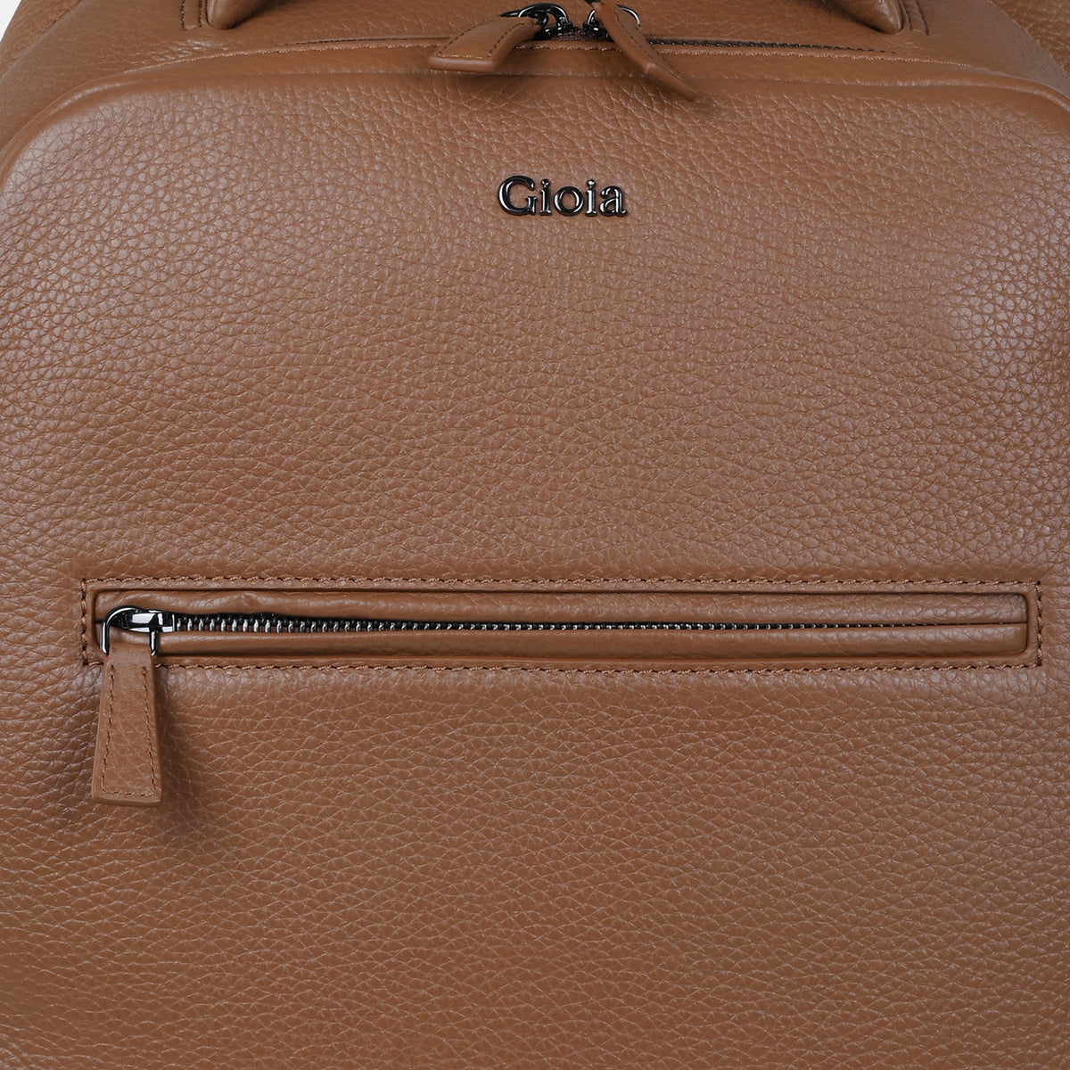 Mario Leather Backpack Large#Color_Tan