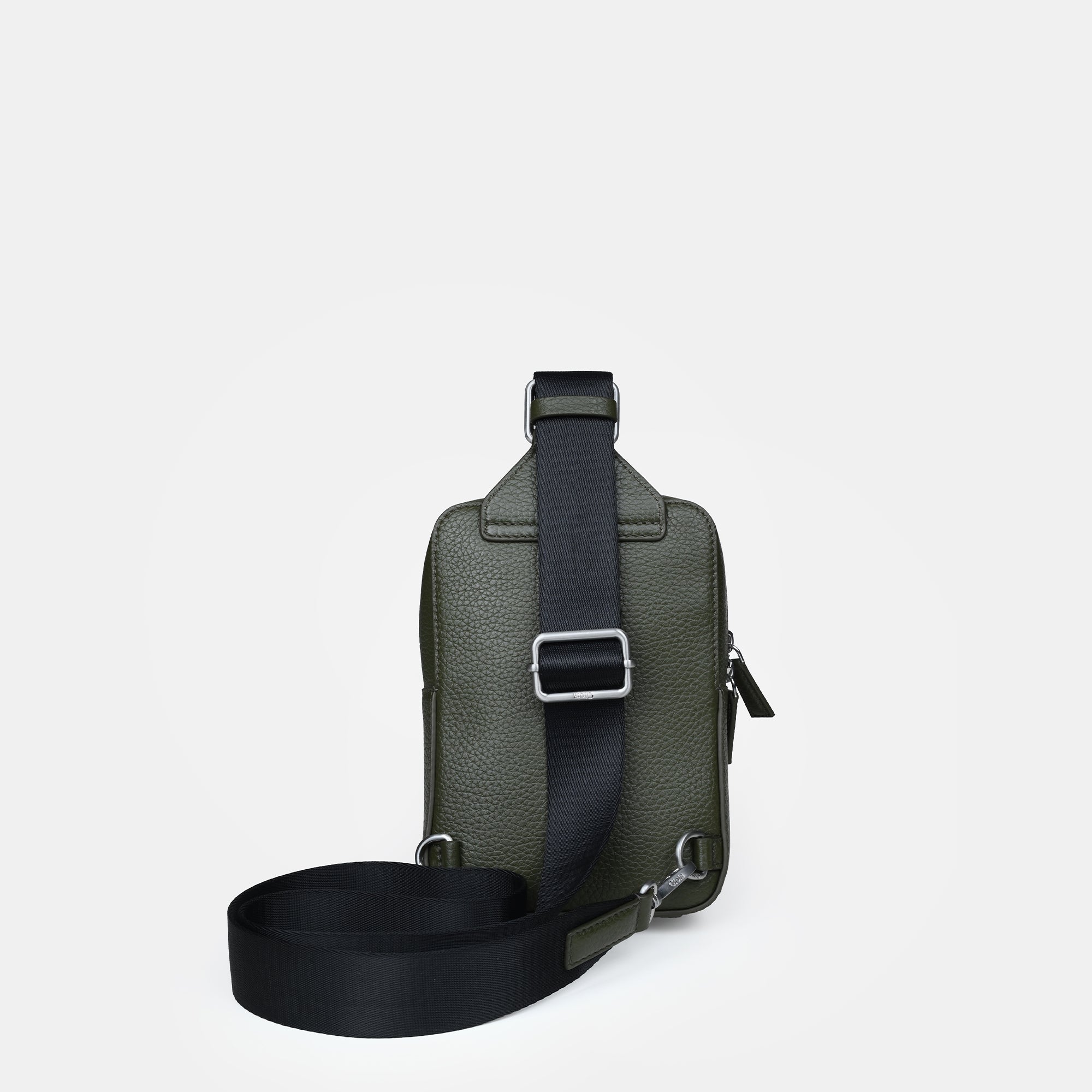 Mario V leather Crossbody Bag Small#Color_Olive