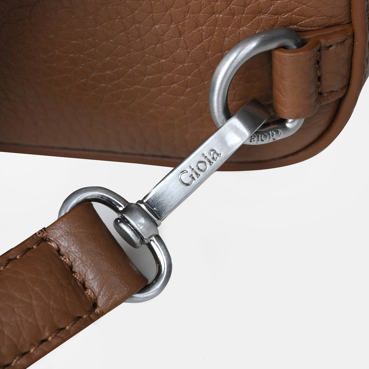 Mario V leather Crossbody Bag Small#Color_Tan