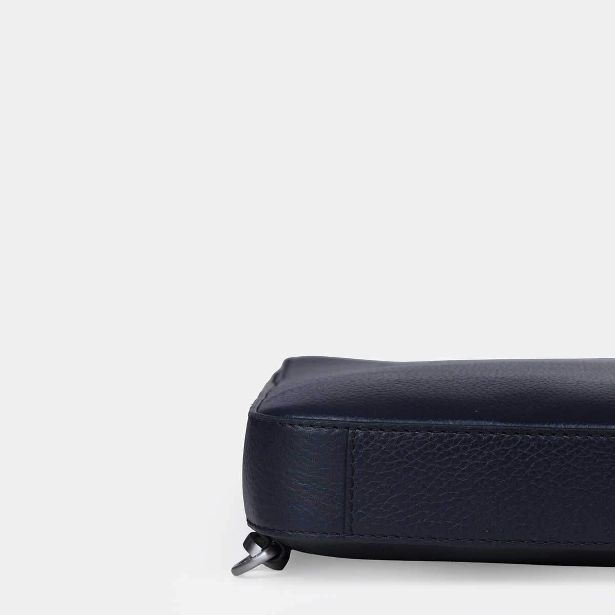 Mario V leather Crossbody Bag#Color_Navy