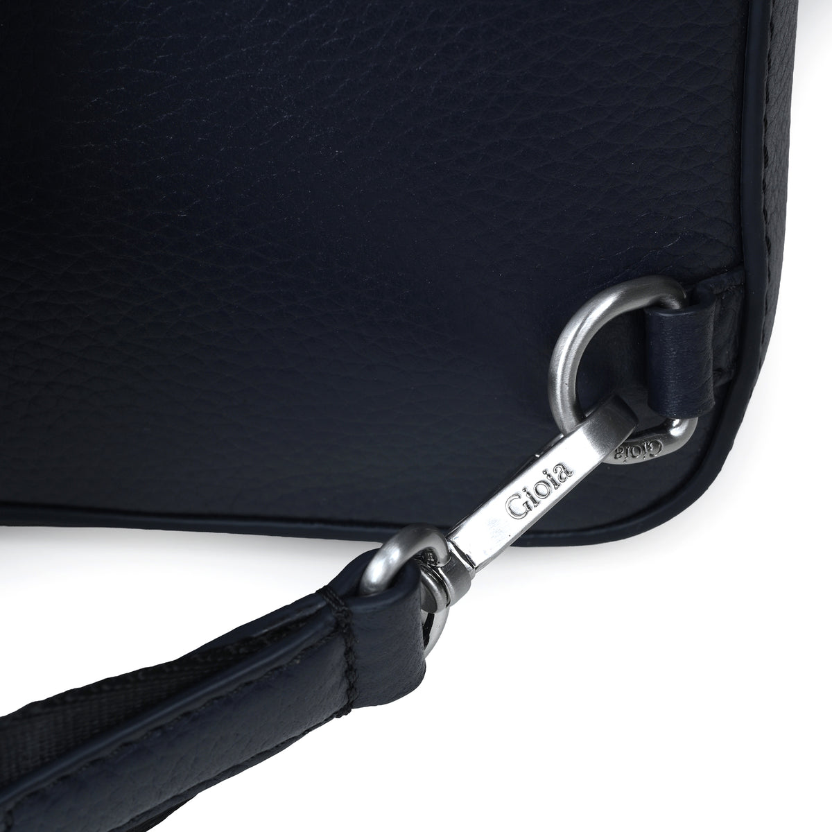 Mario V leather Crossbody Bag#Color_Navy