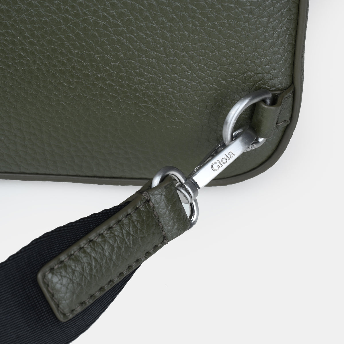 Mario V leather Crossbody Bag#Color_Olive