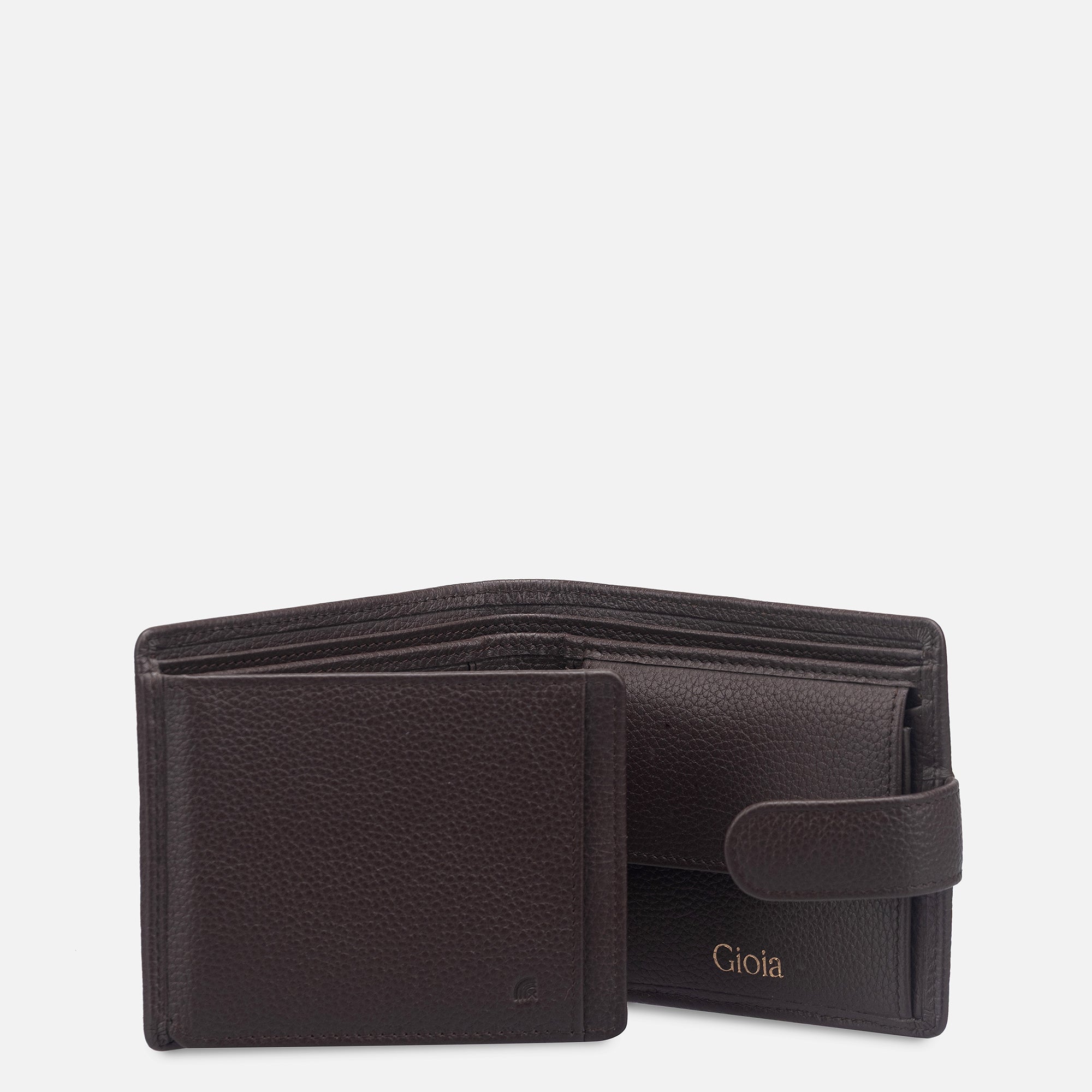 Multi Slot Leather Card Case#Color_Brown