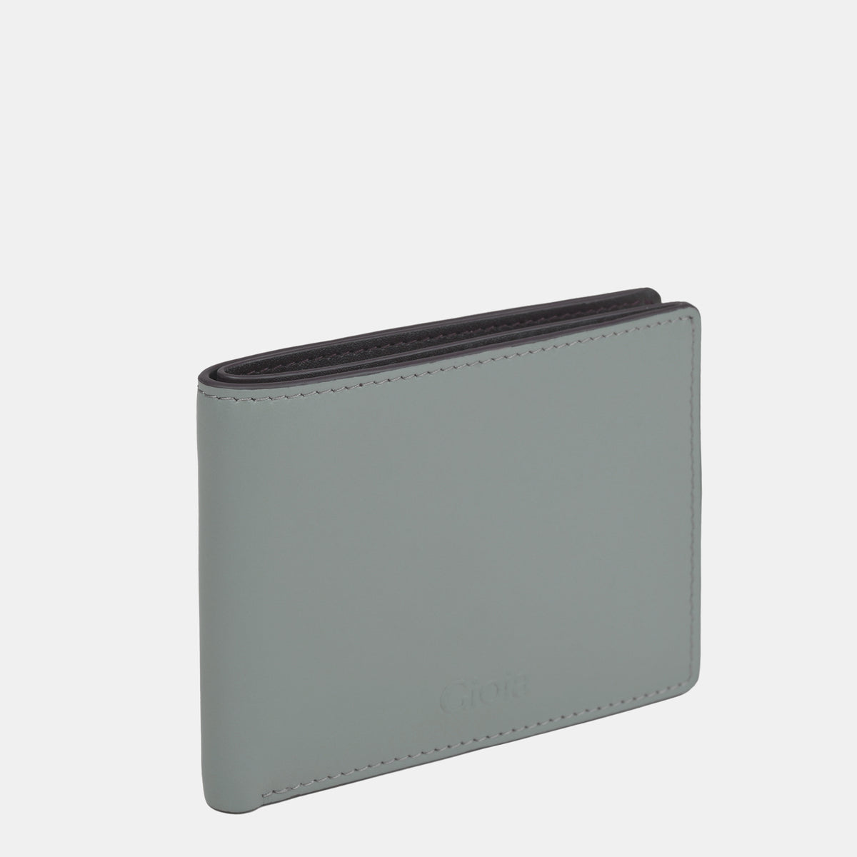 Multi-Color Mini Bifold  Wallet 6cc#Color_Grey-brown