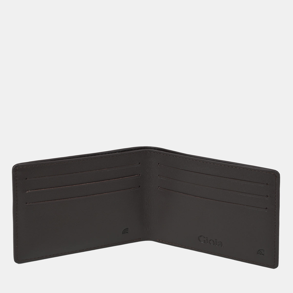 Multi-Color Mini Bifold  Wallet 6cc#Color_Grey-brown