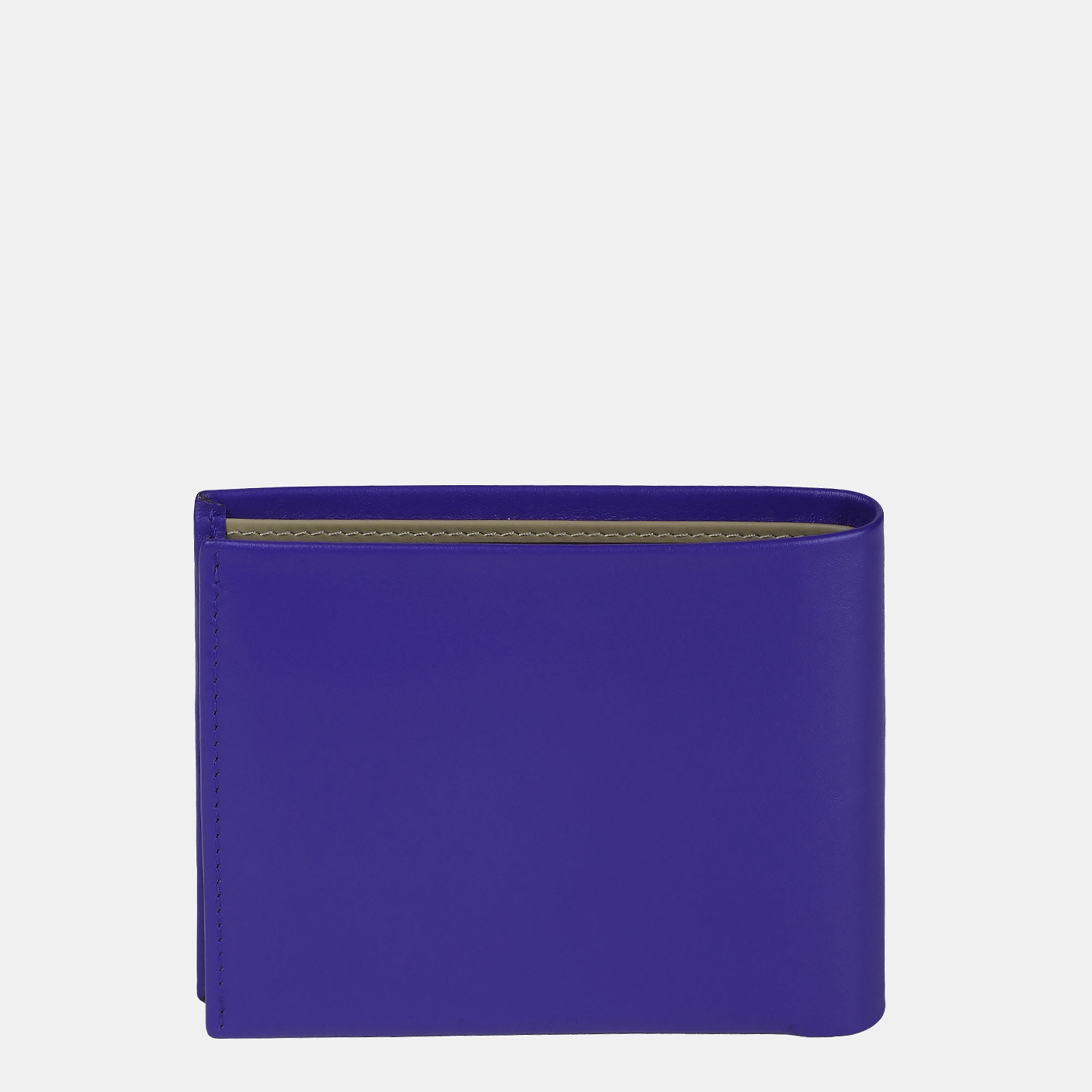 Multi-Color Bifold Wallet 10 cc with Coin Case and ID Insert#color_Blue-Brown-Peach