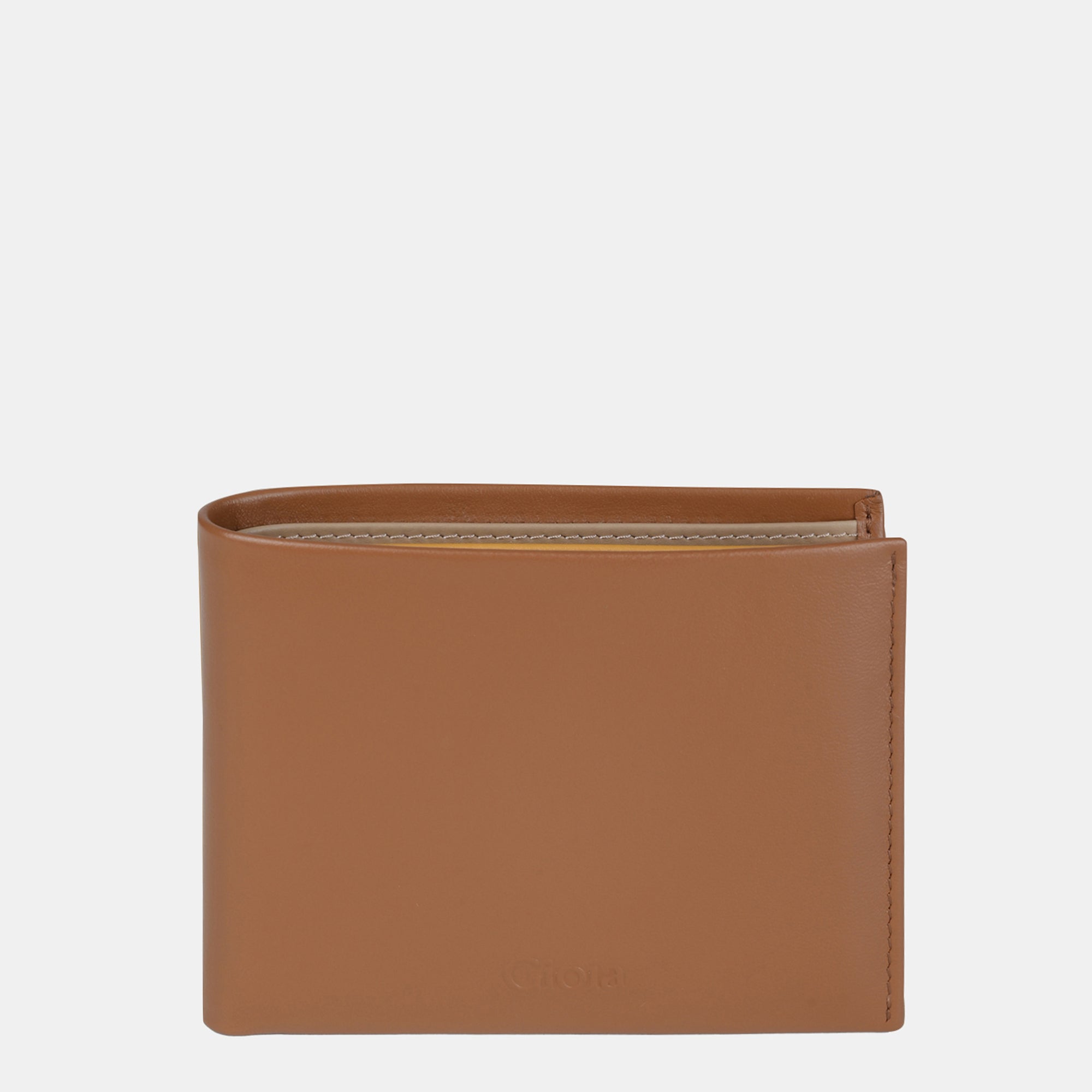 Multi-Color Bifold Wallet 10 cc with Coin Case and ID Insert#color_Tan-Yellow-Peach