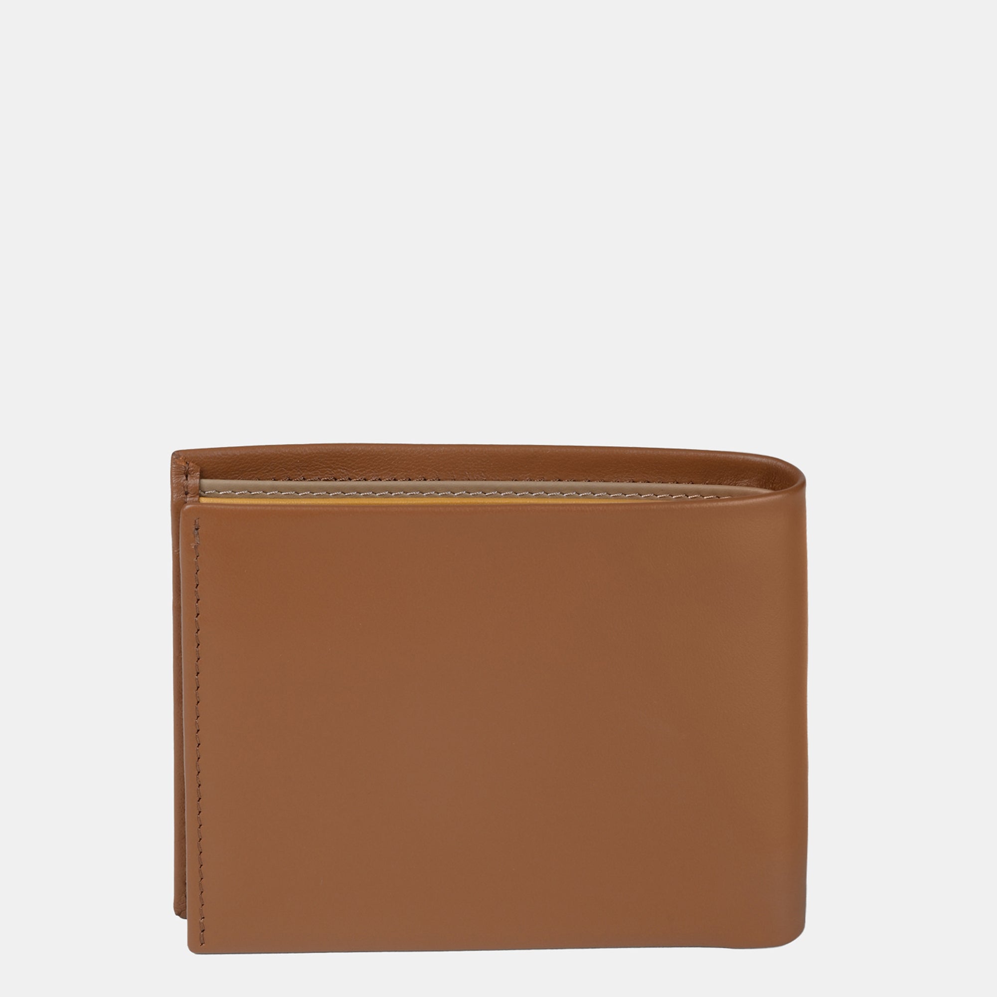 Multi-Color Bifold Wallet 10 cc with Coin Case and ID Insert#color_Tan-Yellow-Peach