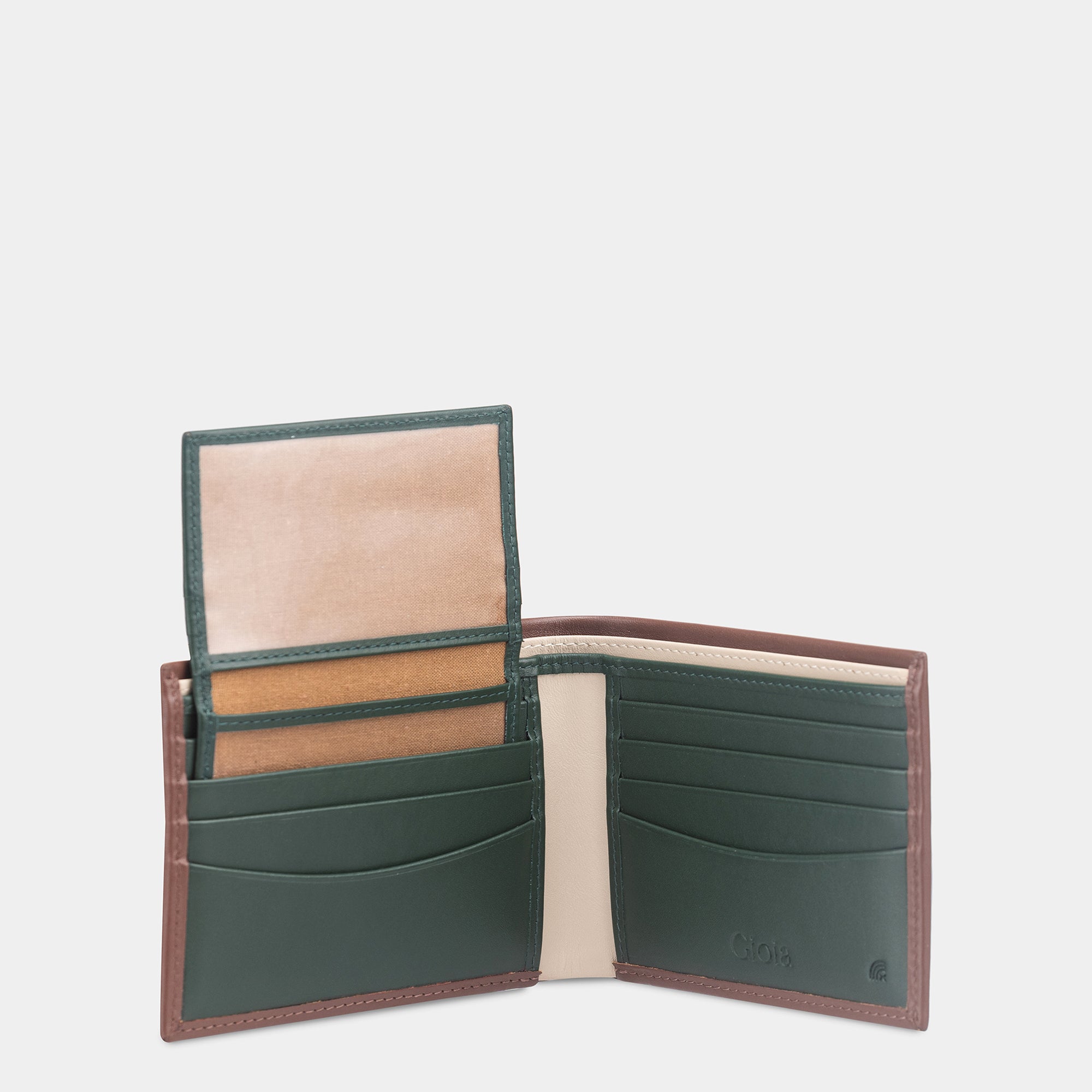 Multi-Color Bifold Wallet 10 cc with ID Insert#Color_Walnut