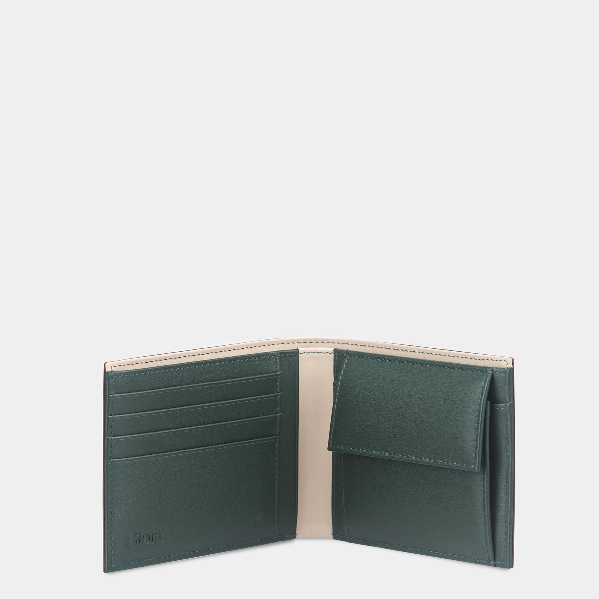 Multi-Color Bifold Wallet with Coin Case 3cc#Color_Walnut