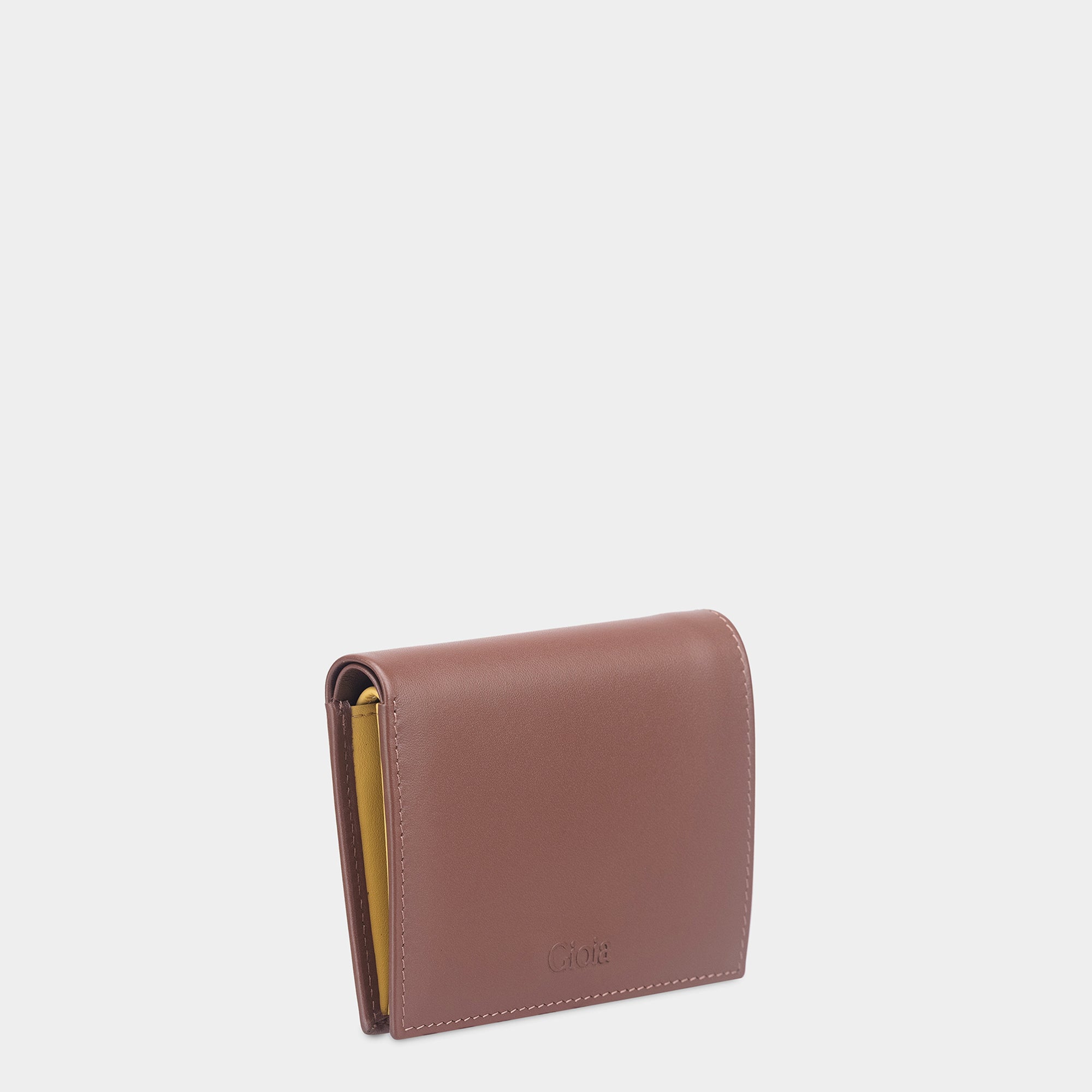 Multi-Color Mini Bifold Wallet with Coin Case 4cc#Color_Walnut