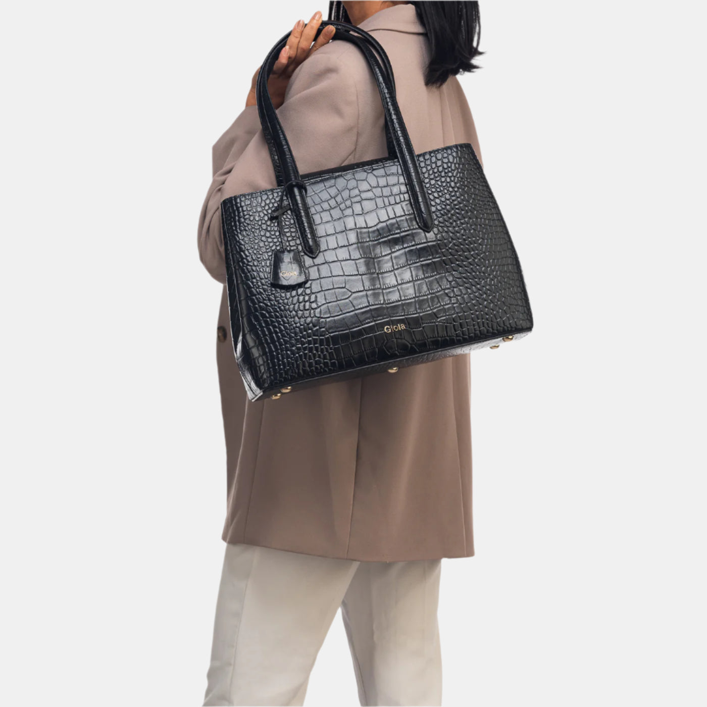 Pola-R Large Tote#Color_Black