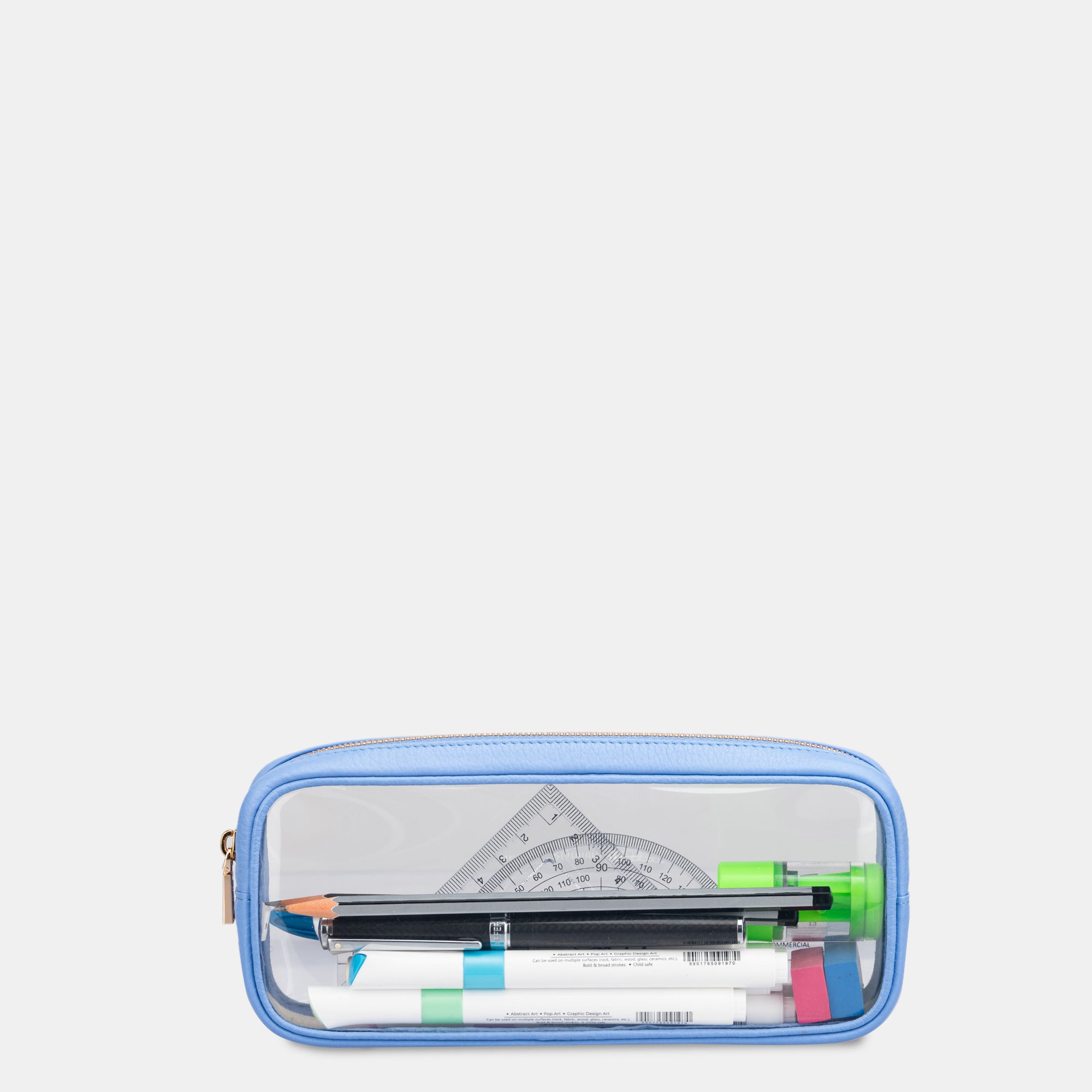 Pencil Pouch Clear#Color_Sky Blue