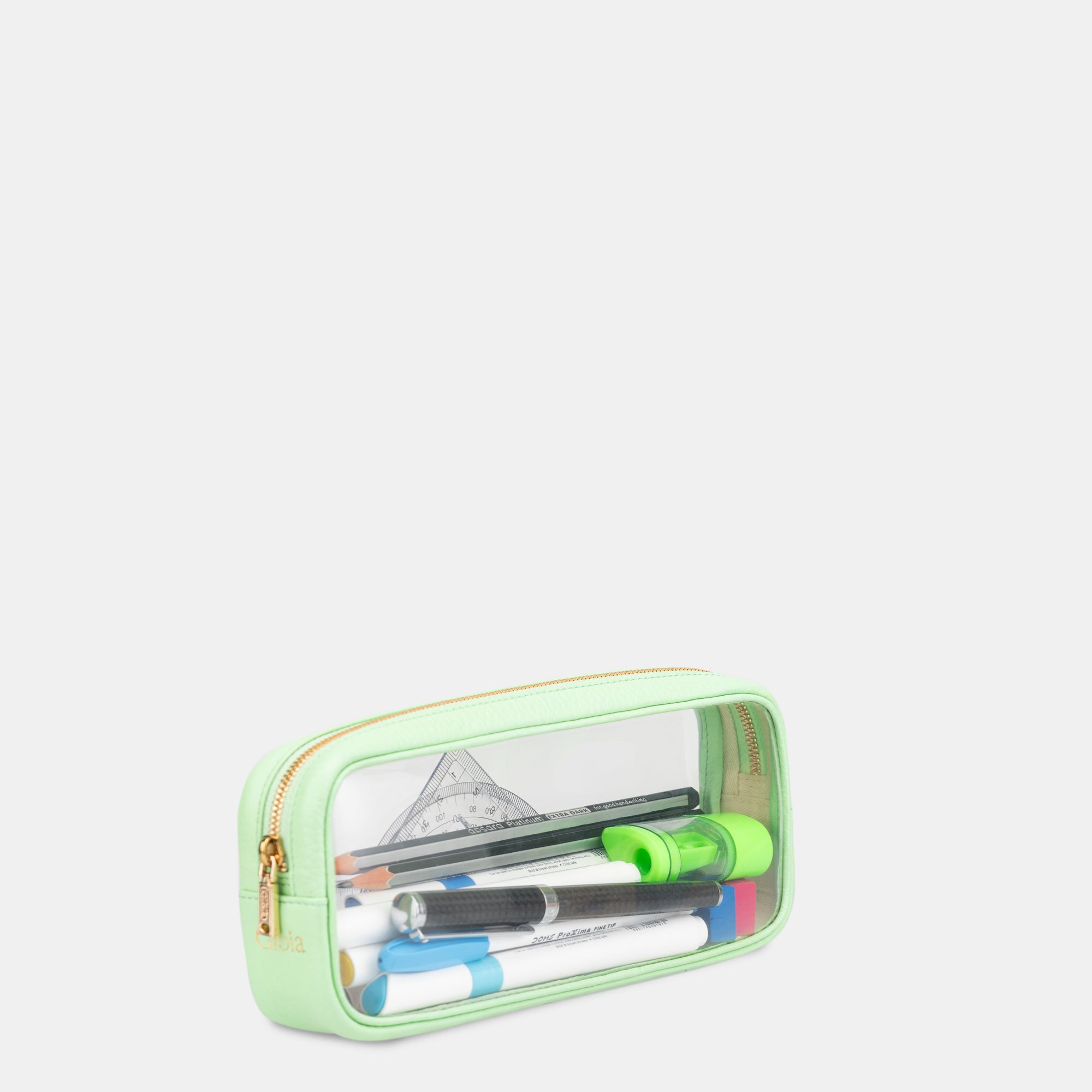 Pencil Pouch Clear#Color_Green