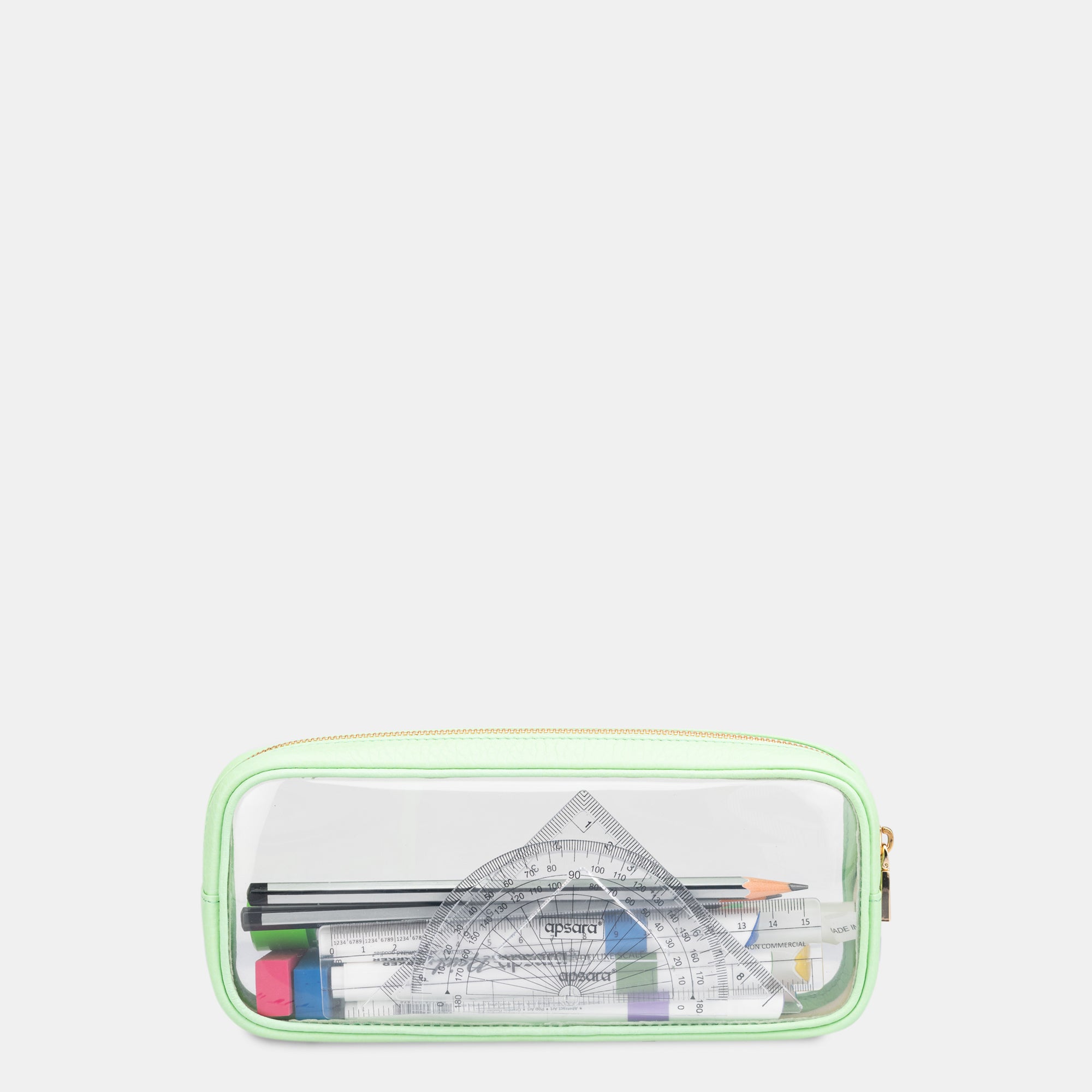 Pencil Pouch Clear#Color_Green