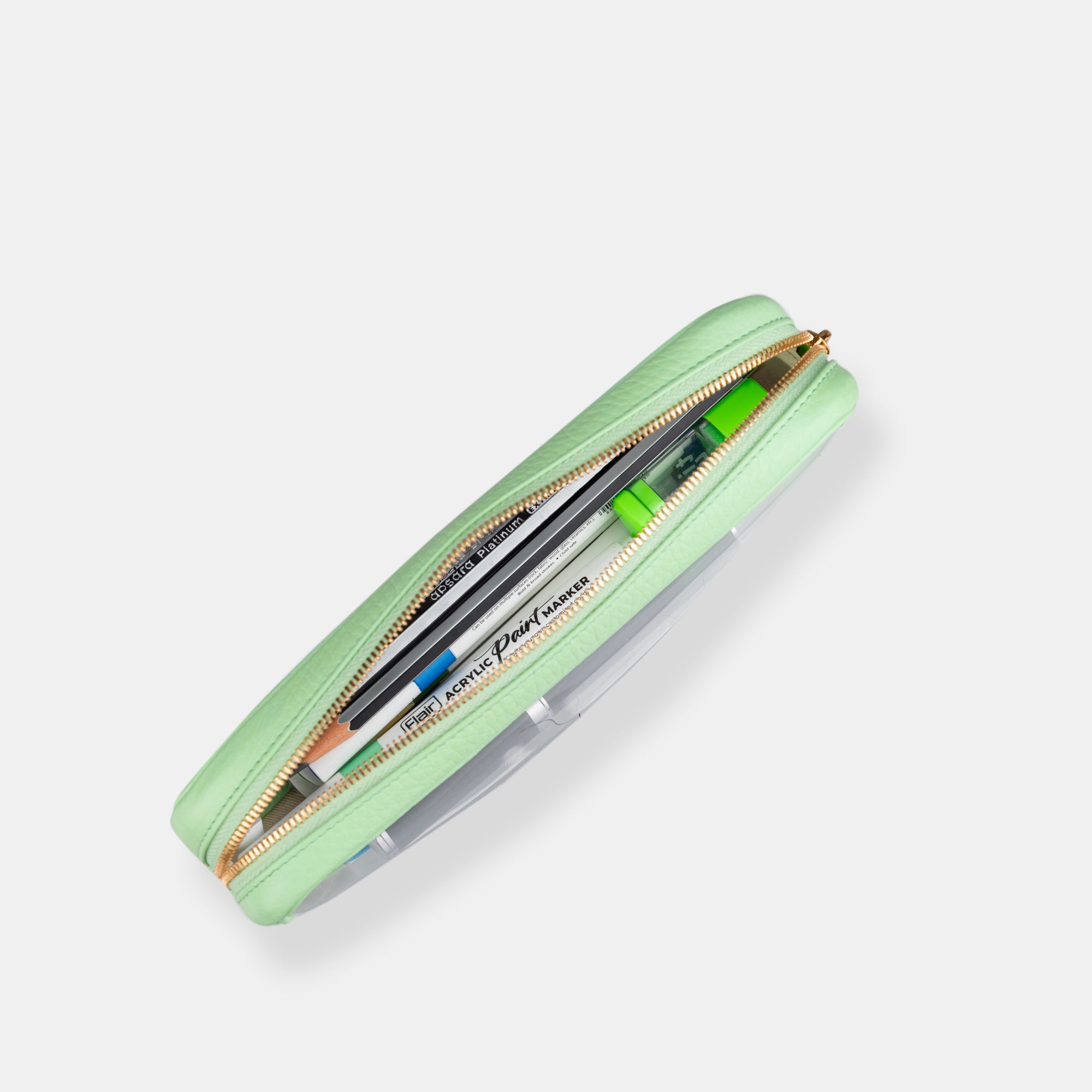 Pencil Pouch Clear#Color_Green
