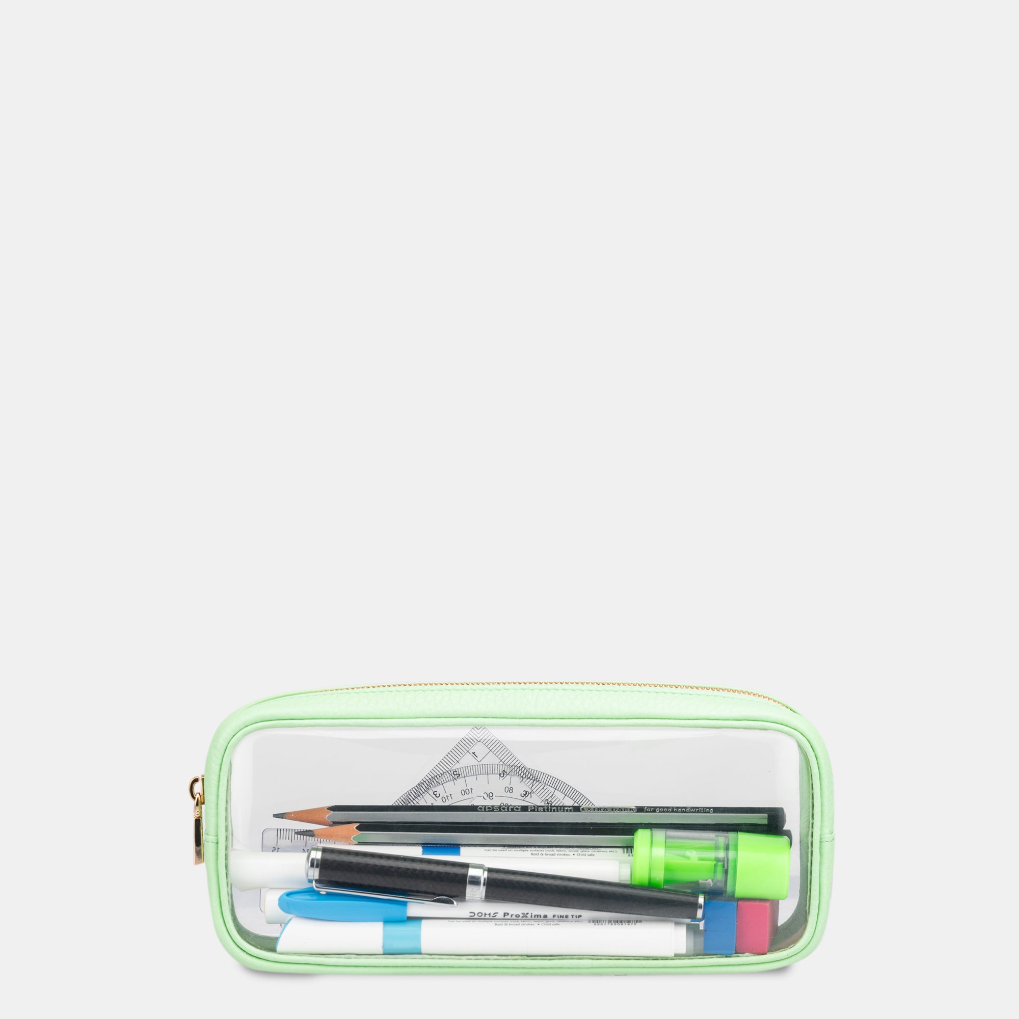 Pencil Pouch Clear#Color_Green