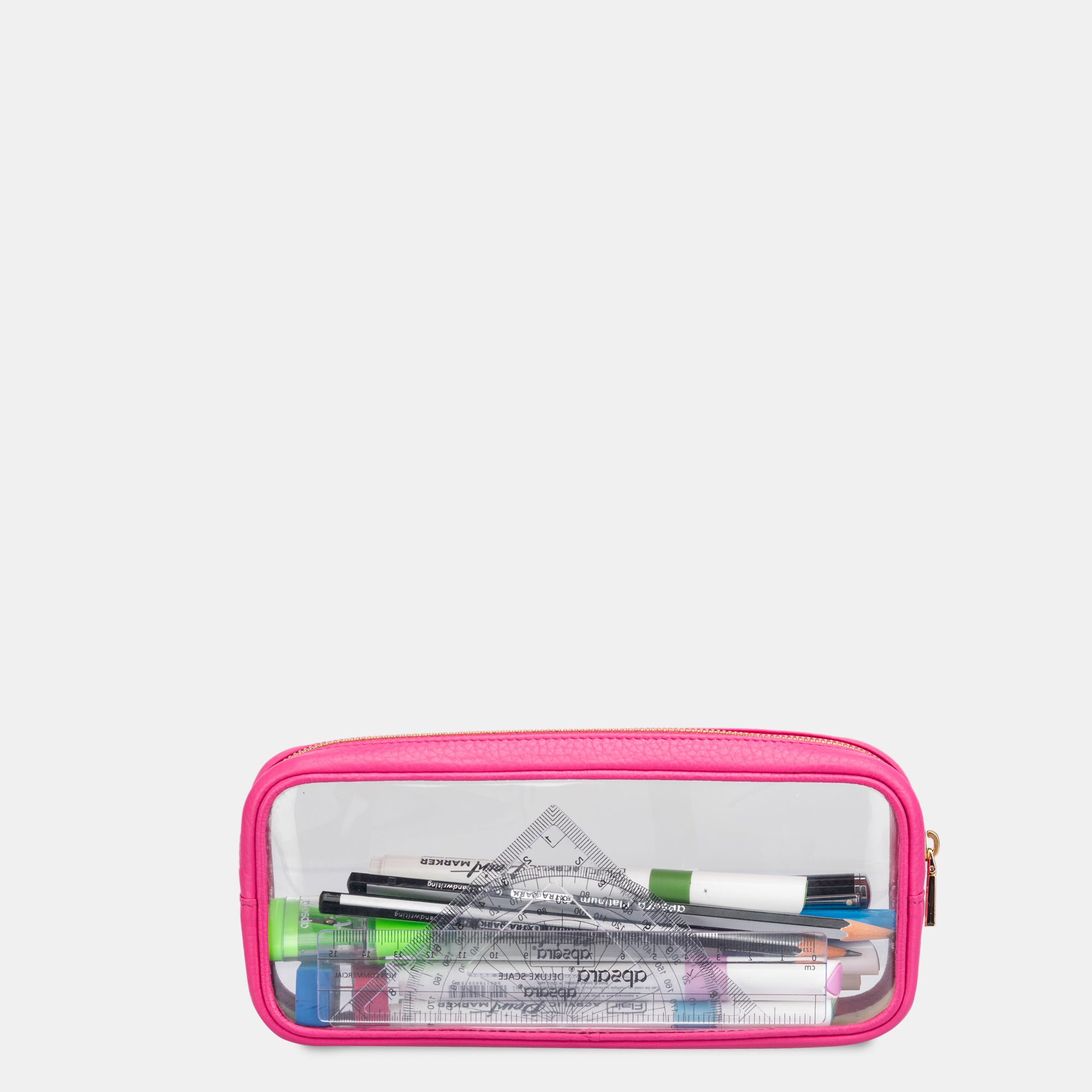 Pencil Pouch Clear#Color_Pink