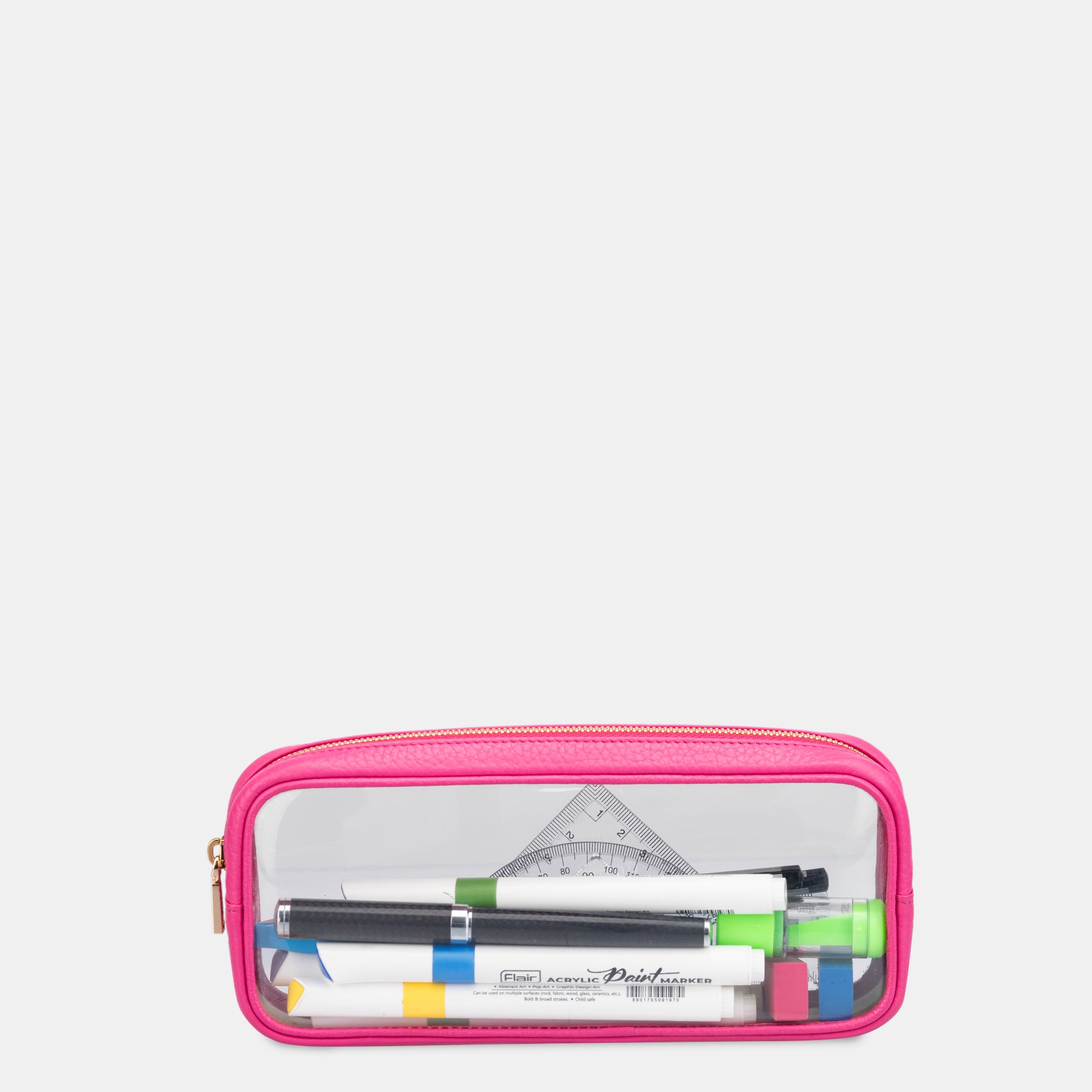 Pencil Pouch Clear#Color_Pink