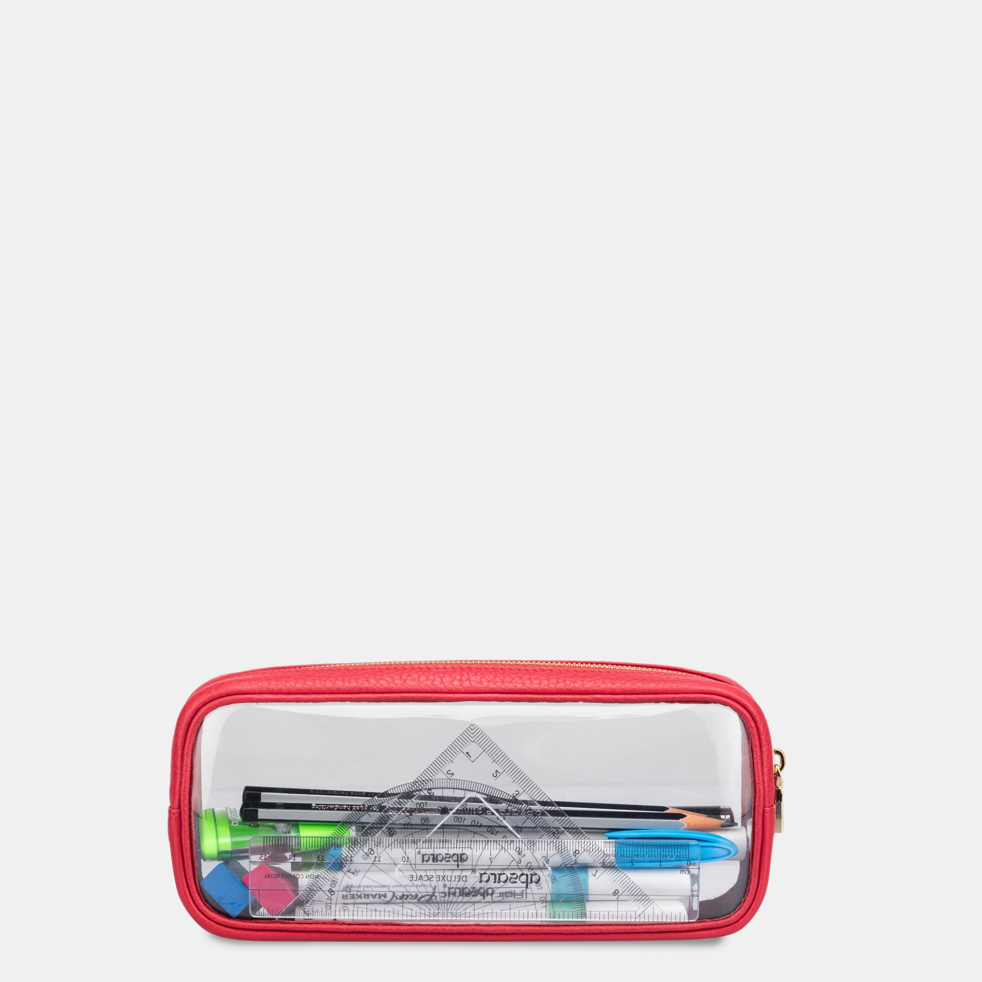 Pencil Pouch Clear#Color_Red